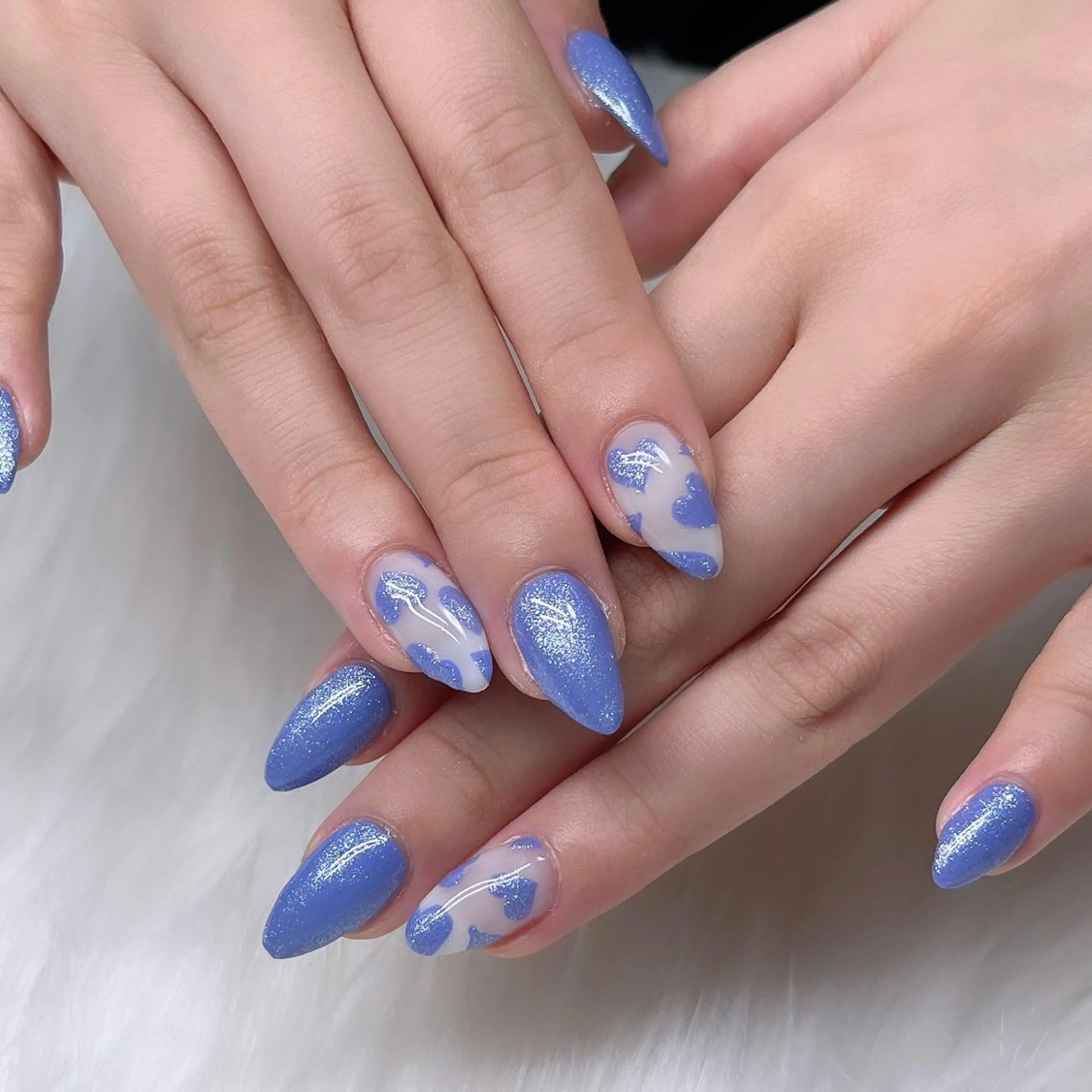 ネイル アートネイル キラキラネイル 韓国ネイル ラメ(グリッター) ロングネイル 🐕‍🦺Yappy 💗A-tanのネイルデザイン