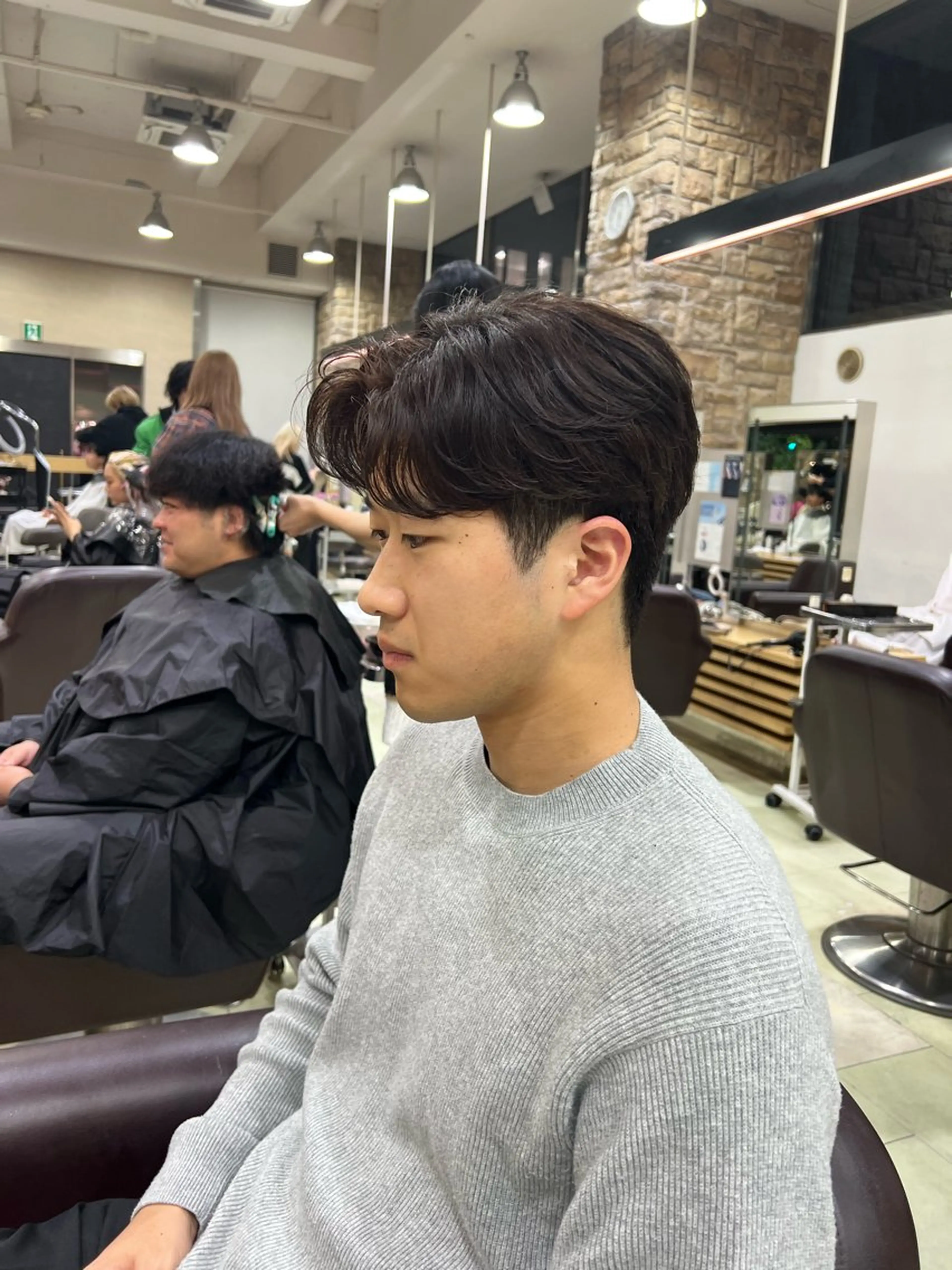 ショート パーマ メンズ カット パーマ ﾎｯﾄﾍﾟｯﾊﾟｰ に移行中【かな】のヘアスタイル