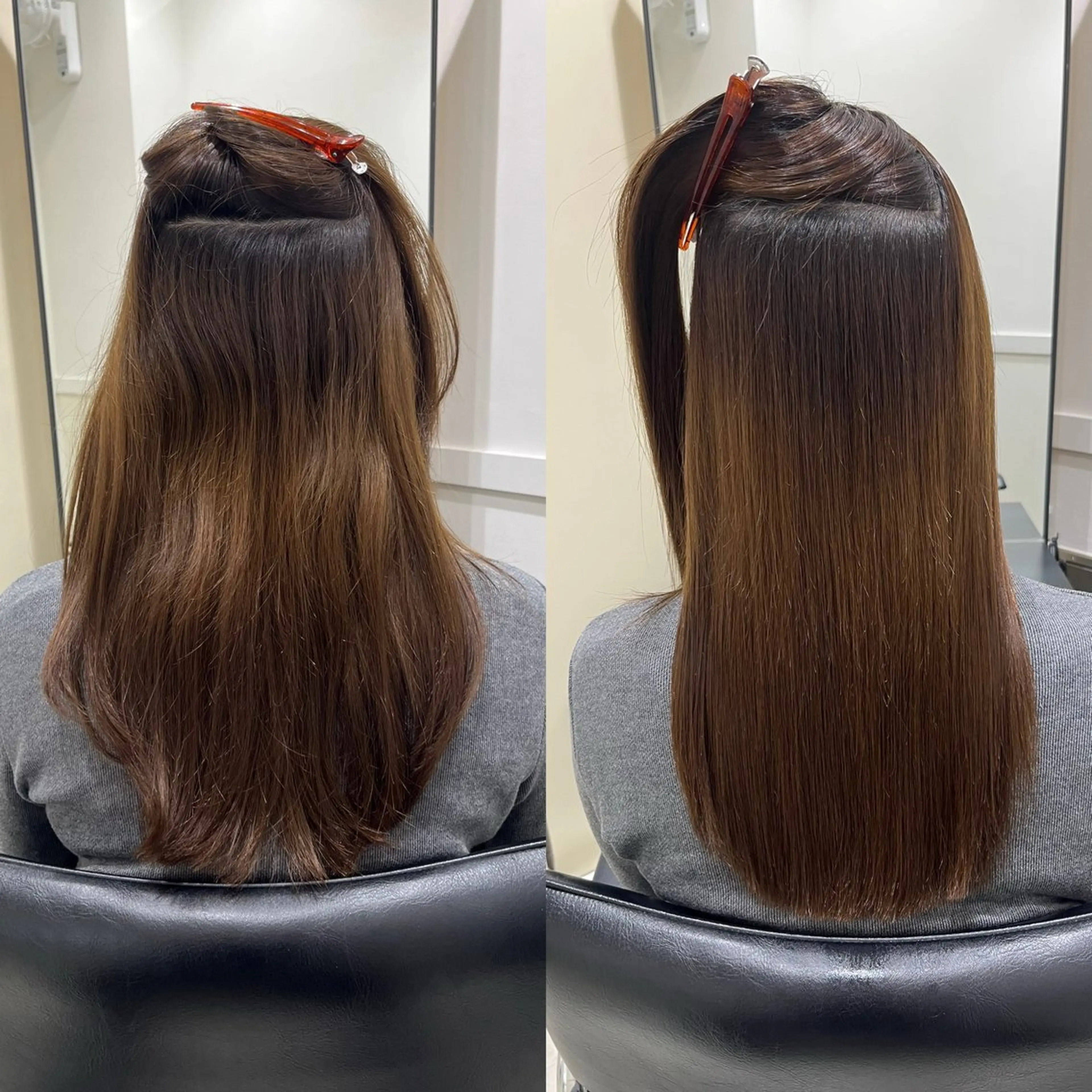 ロング 縮毛矯正 トリートメント 縮毛矯正/髪質改善 /レイヤー/韓国のヘアスタイル