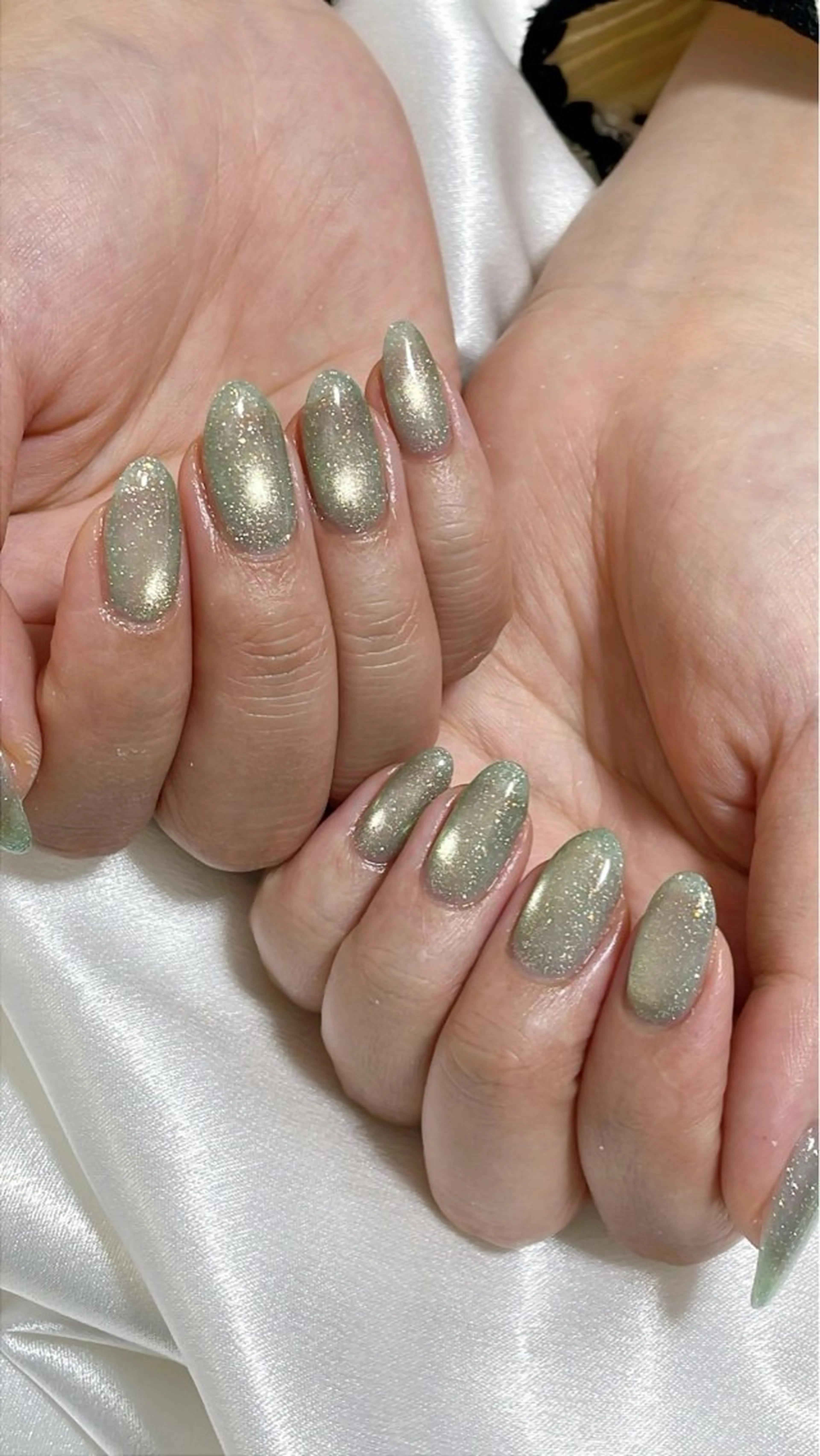 ネイル オーロラネイル 桜ネイル フラッシュネイル フラッシュマグ フラワーネイル ハンドネイル kikinail 溝の口のネイルデザイン