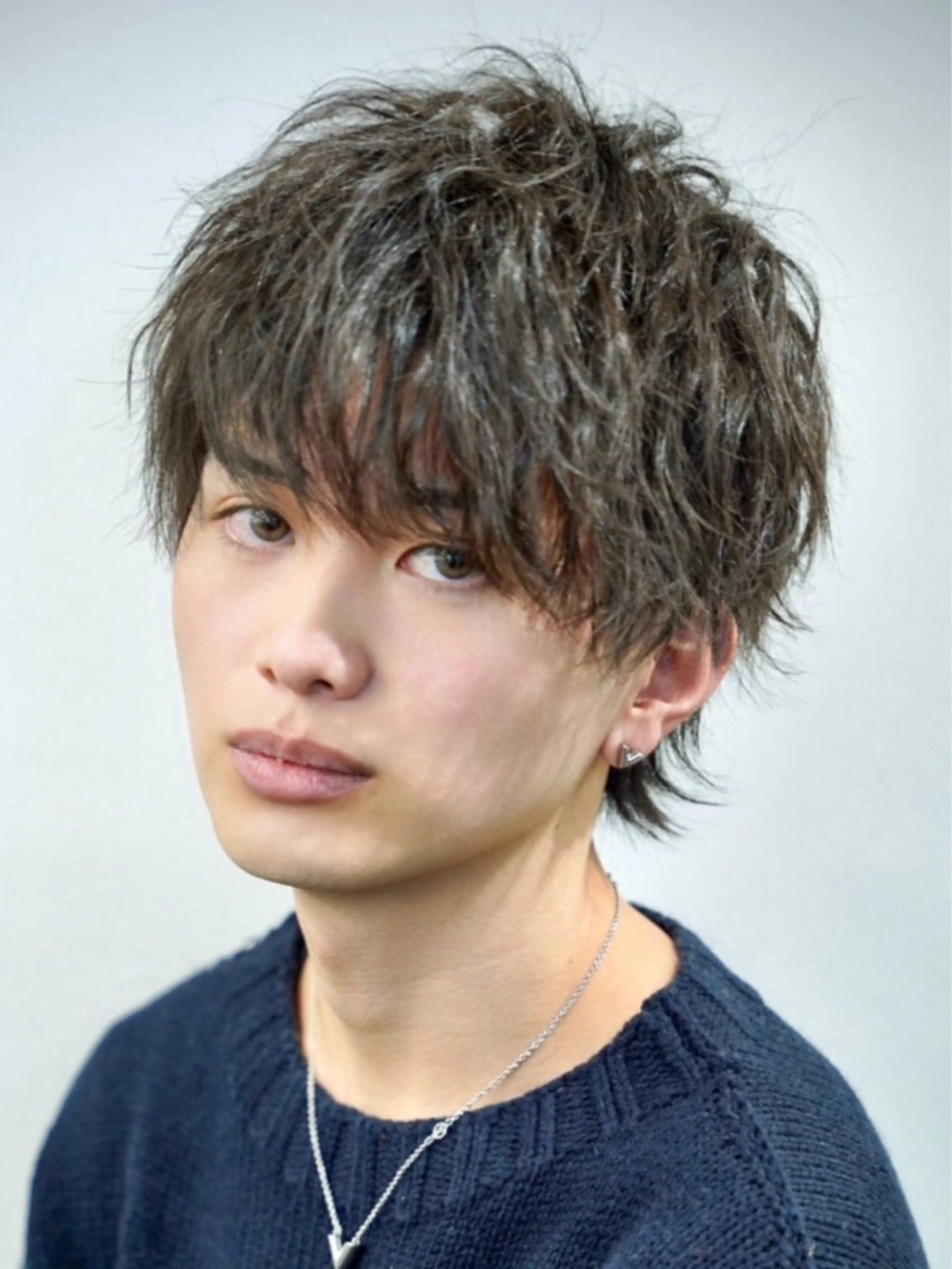 ショート パーマ メンズヘア　川浪 隆也のヘアスタイル