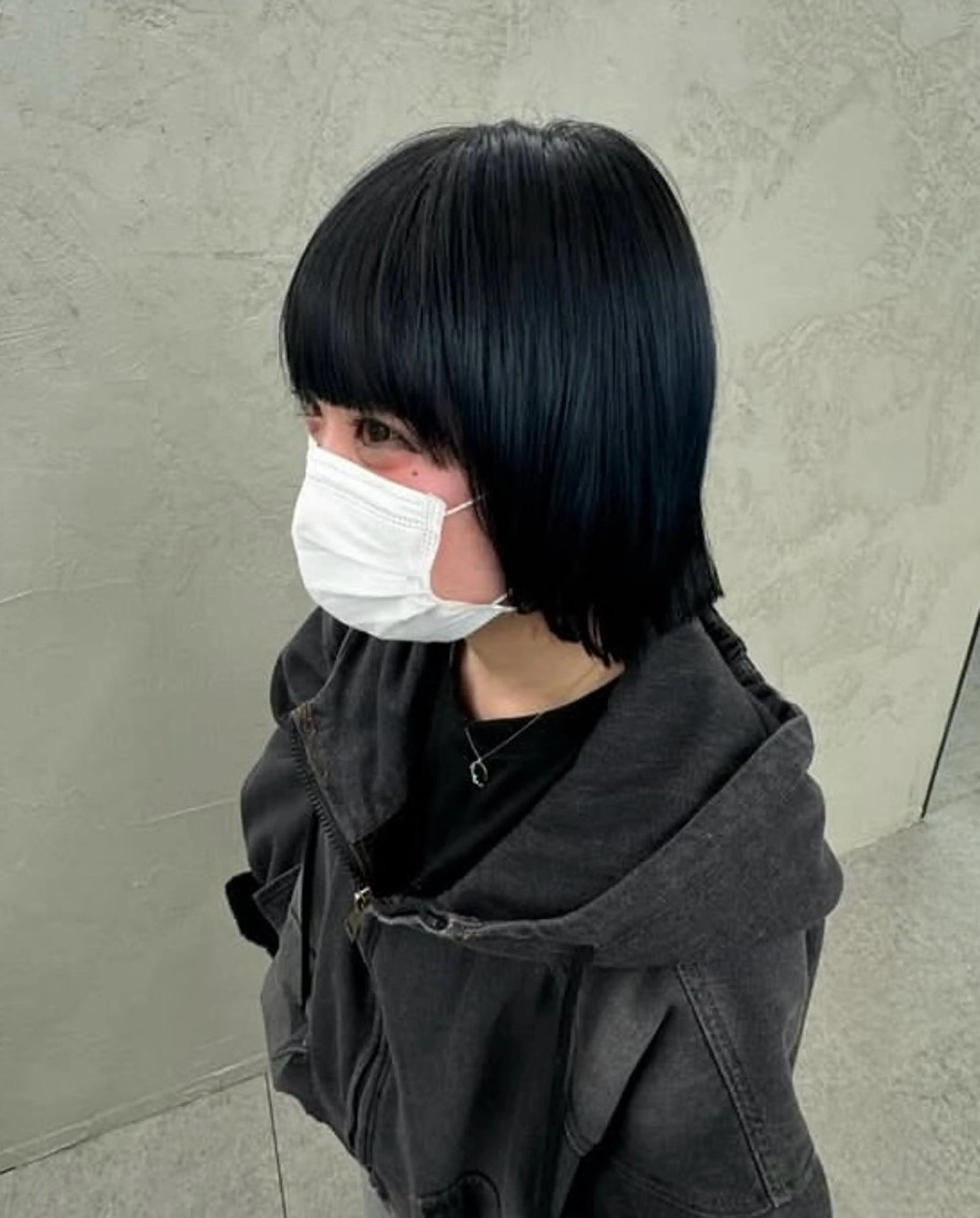 カラー 黒髪 ブルーカラー ブルーブラック 【柏】美髪矯正× ブリーチ💫だいちのヘアスタイル