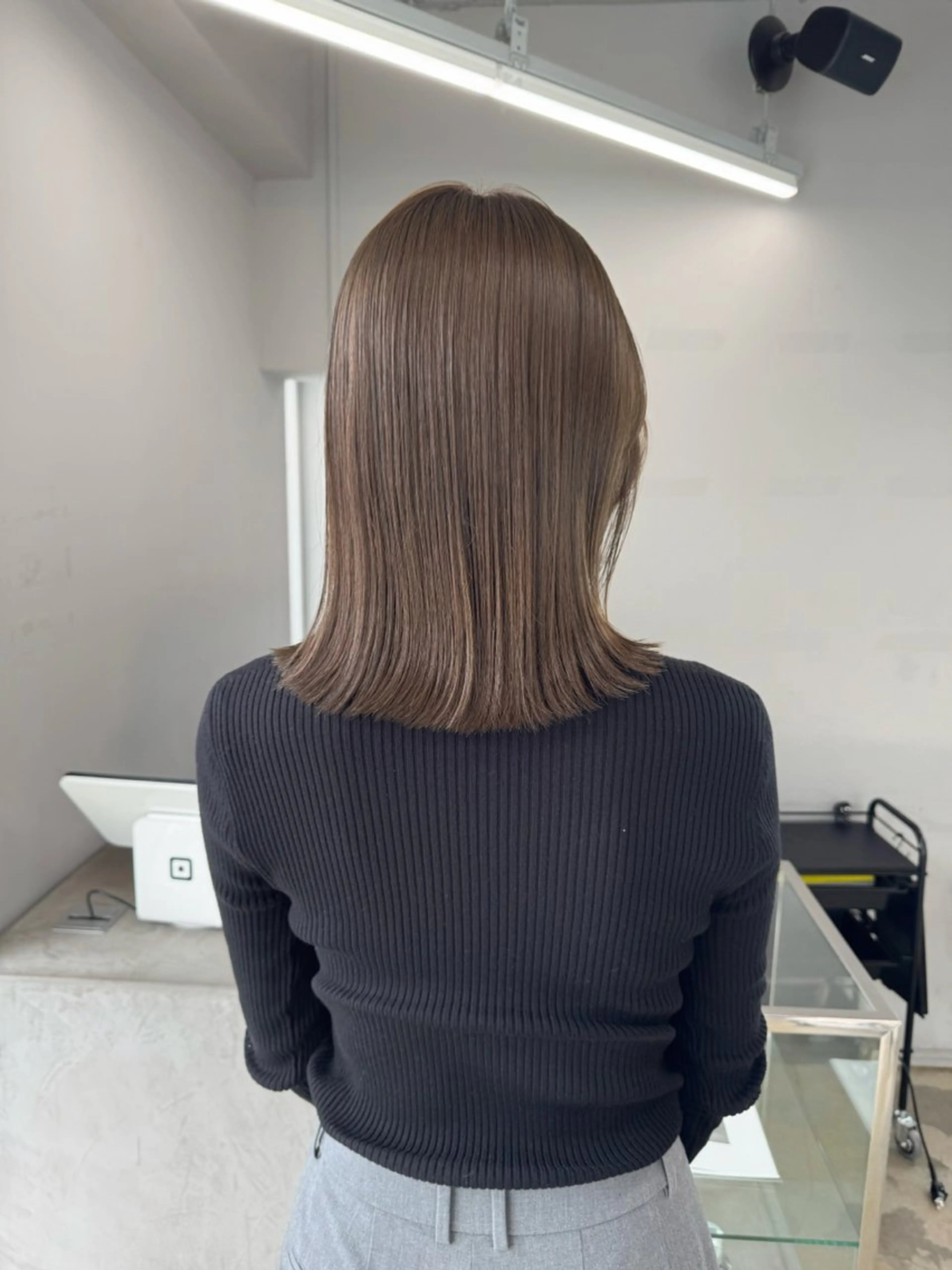 カラー ヘアカラー トリートメント maina/透明感 ベージュ/ブラウンのヘアスタイル