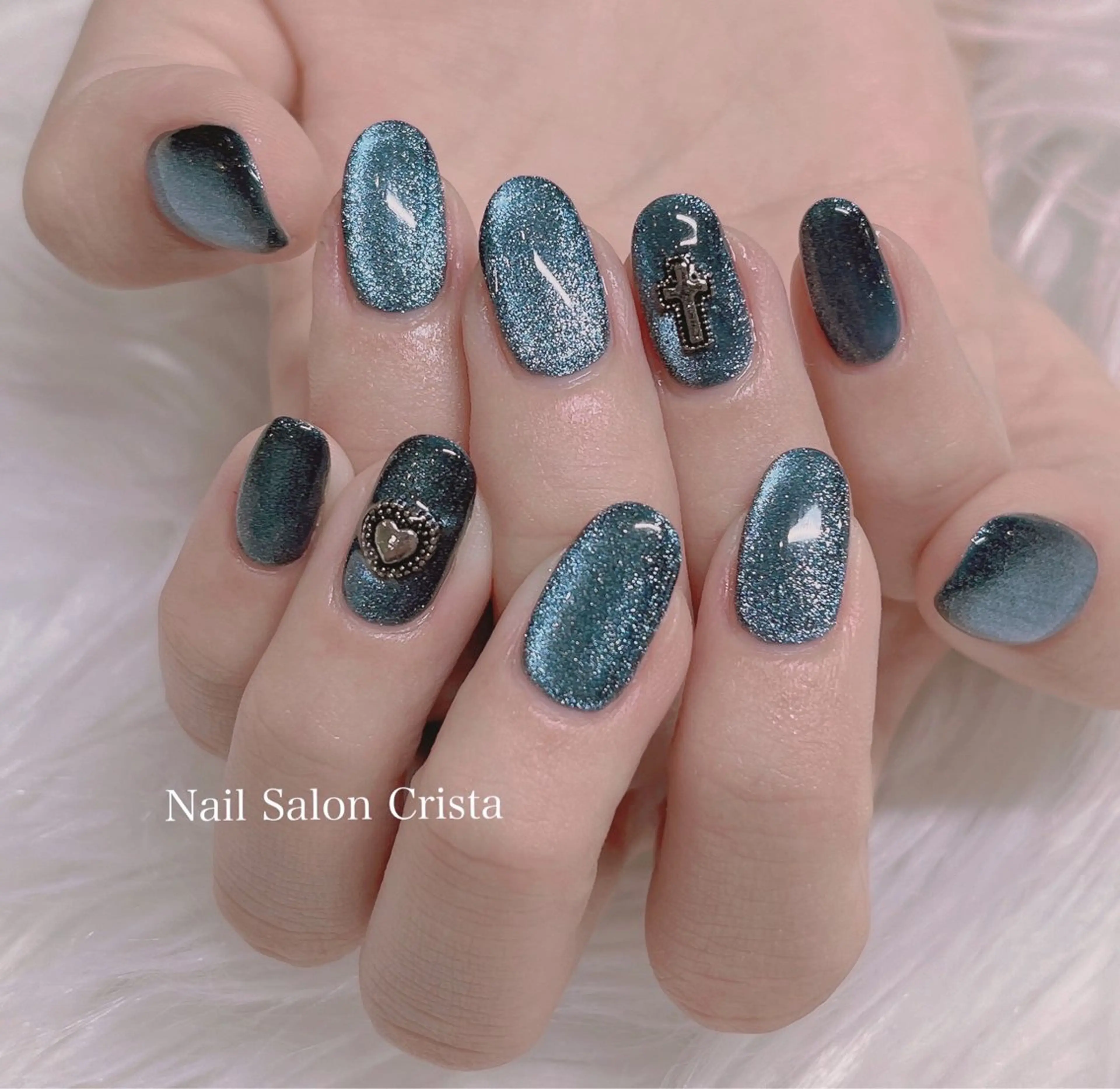 ネイル フットネイル ジェルネイル マグネットネイル オフィスネイル ワンカラーネイル CRISTA所属・CRISTA MOMOのネイルデザイン