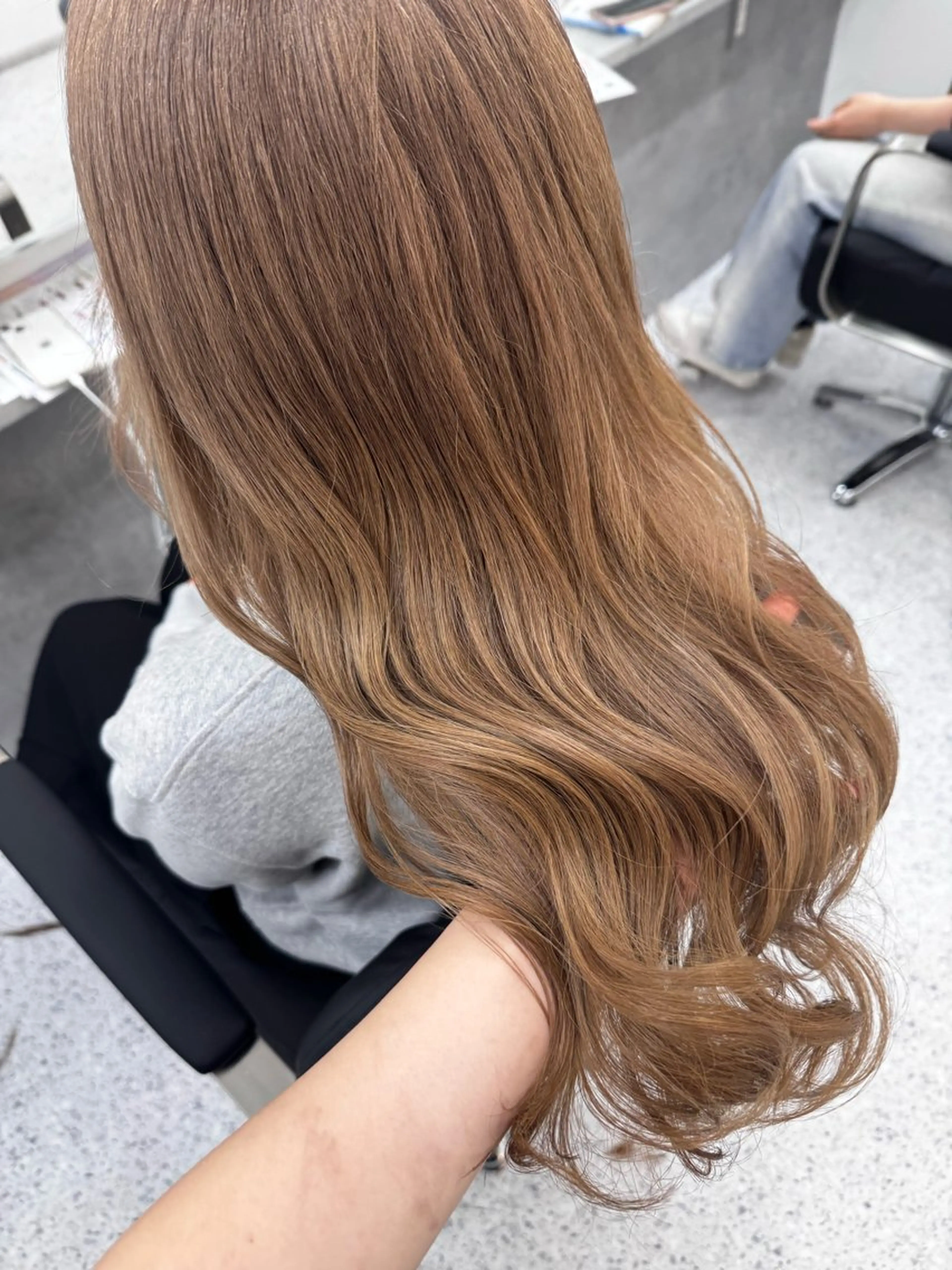 ロング カットカラー🩷 五島桜樫のヘアスタイル