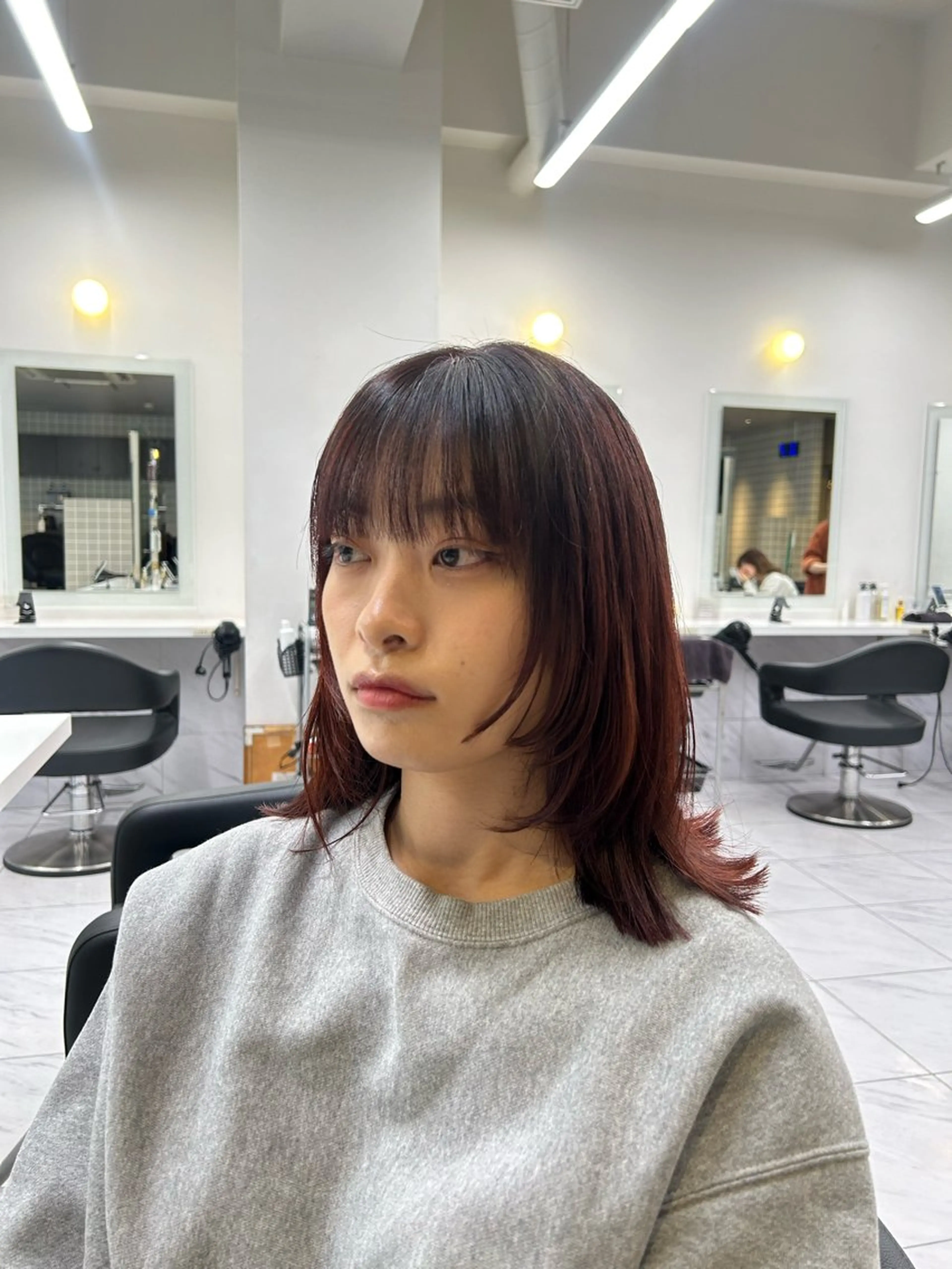 カラー 透明感ベージュ🤎 ナチュラルレイヤーのヘアスタイル