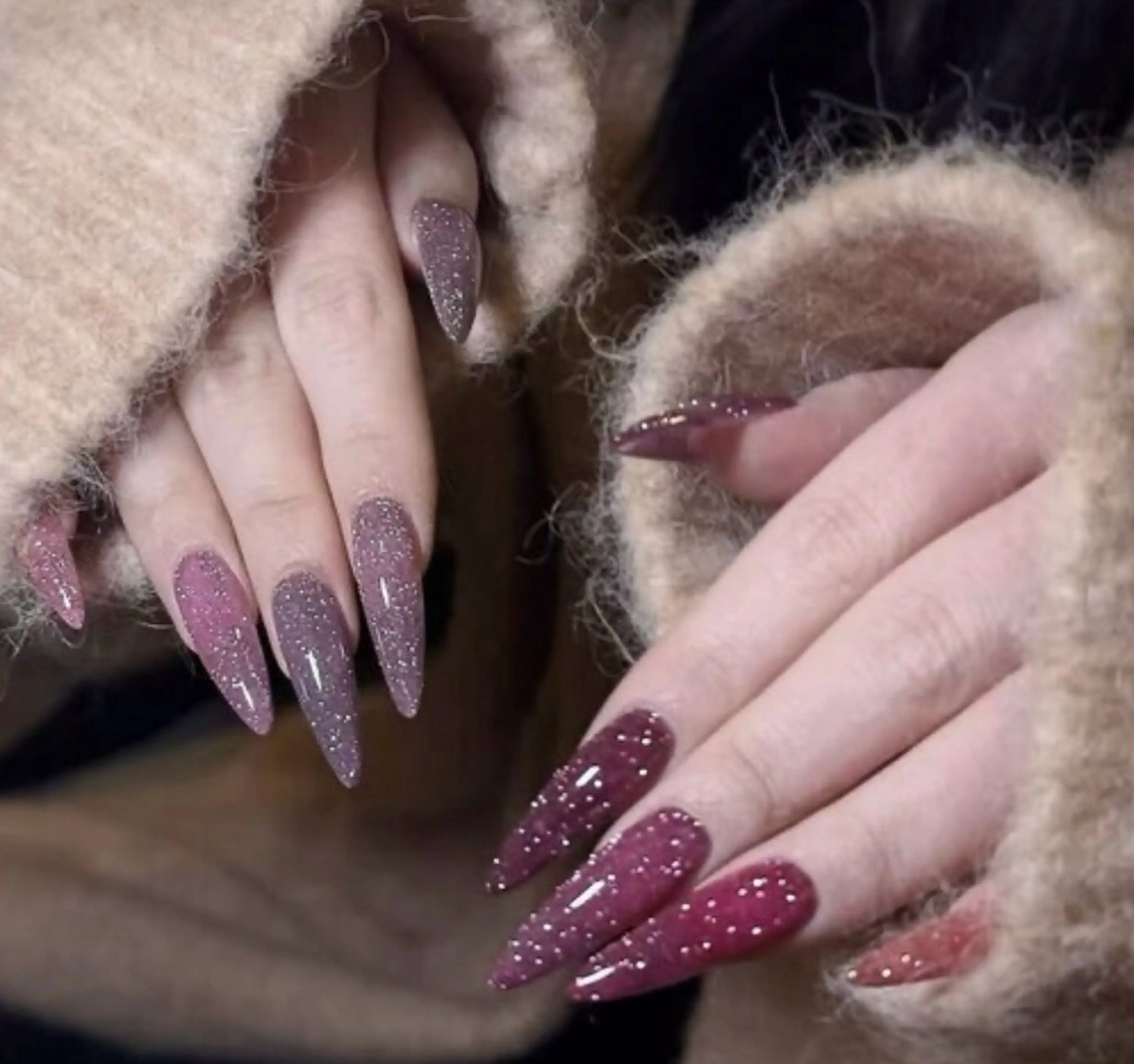 チップ長さ出し◆フラッシュネイル（ミラー/ガラス/ラメ）·8,480の写真