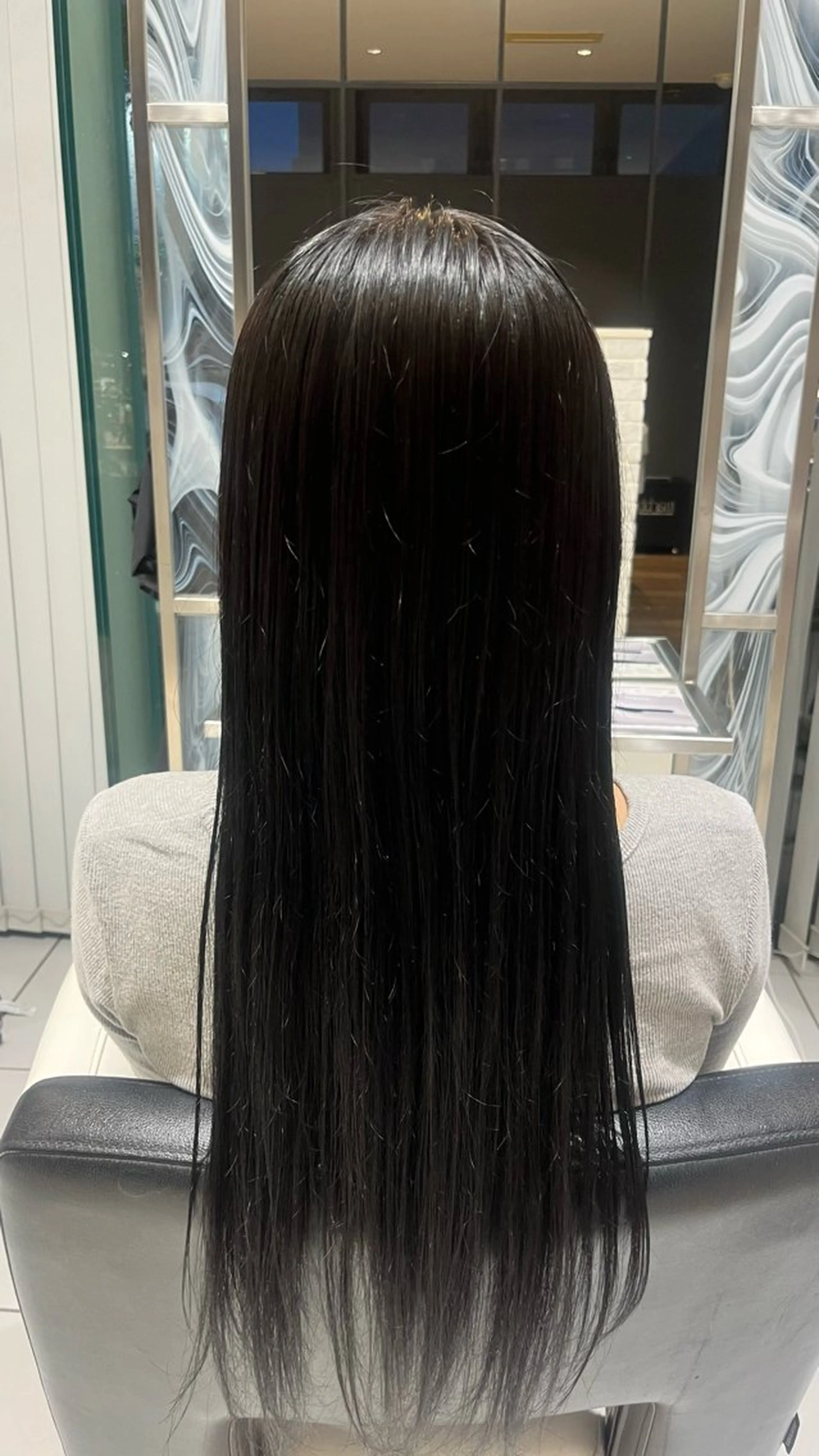 ロング カラー 黒髪 ブラウンカラー ダークブラウン パーマ/メンズパーマ モデル募集/フウカのヘアスタイル