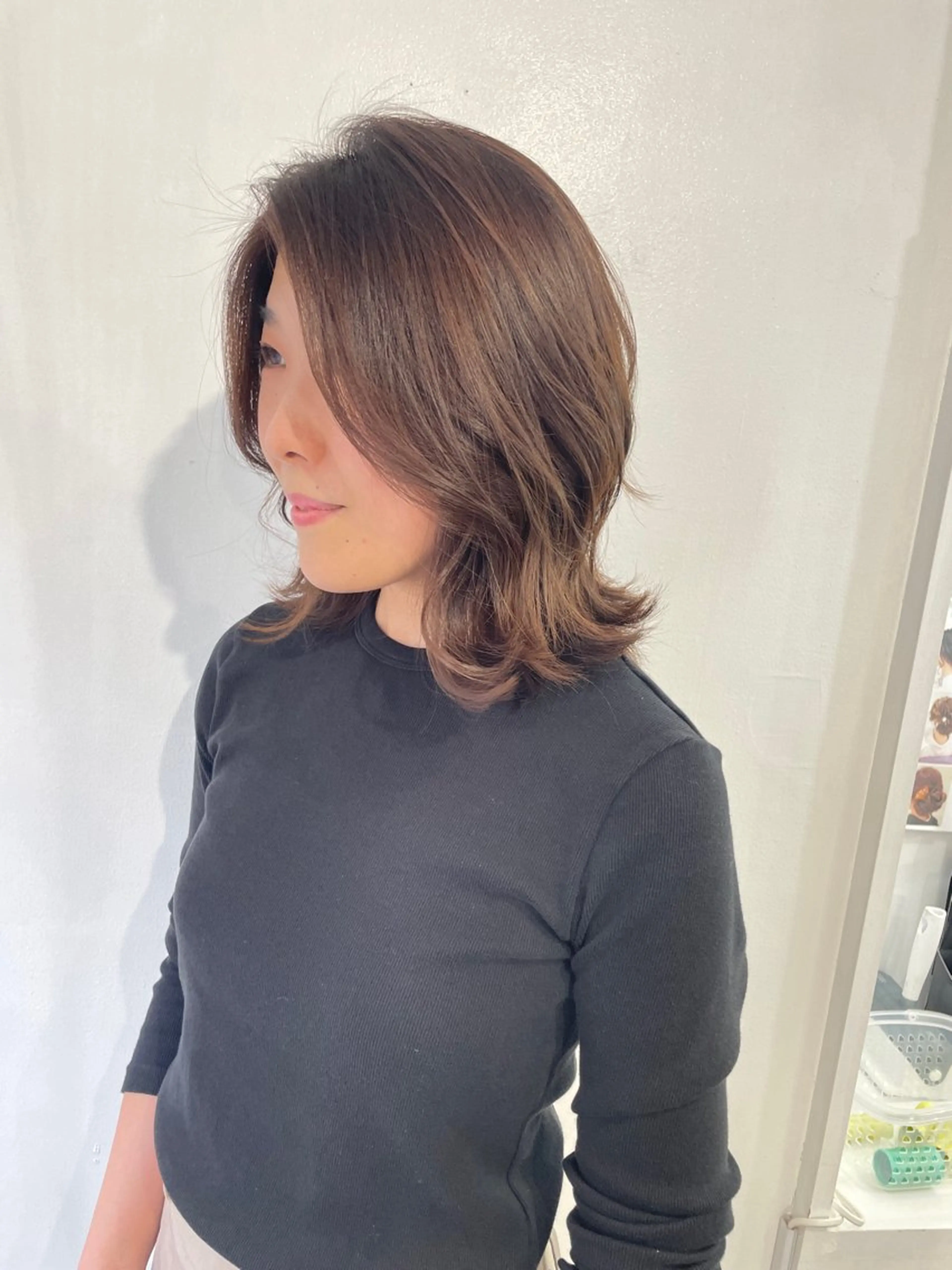 ミディアム ボブ カット ヘアカラー beauty salon laera所属・垢抜けヘアメイク職人 💄甲斐恵和のヘアスタイル