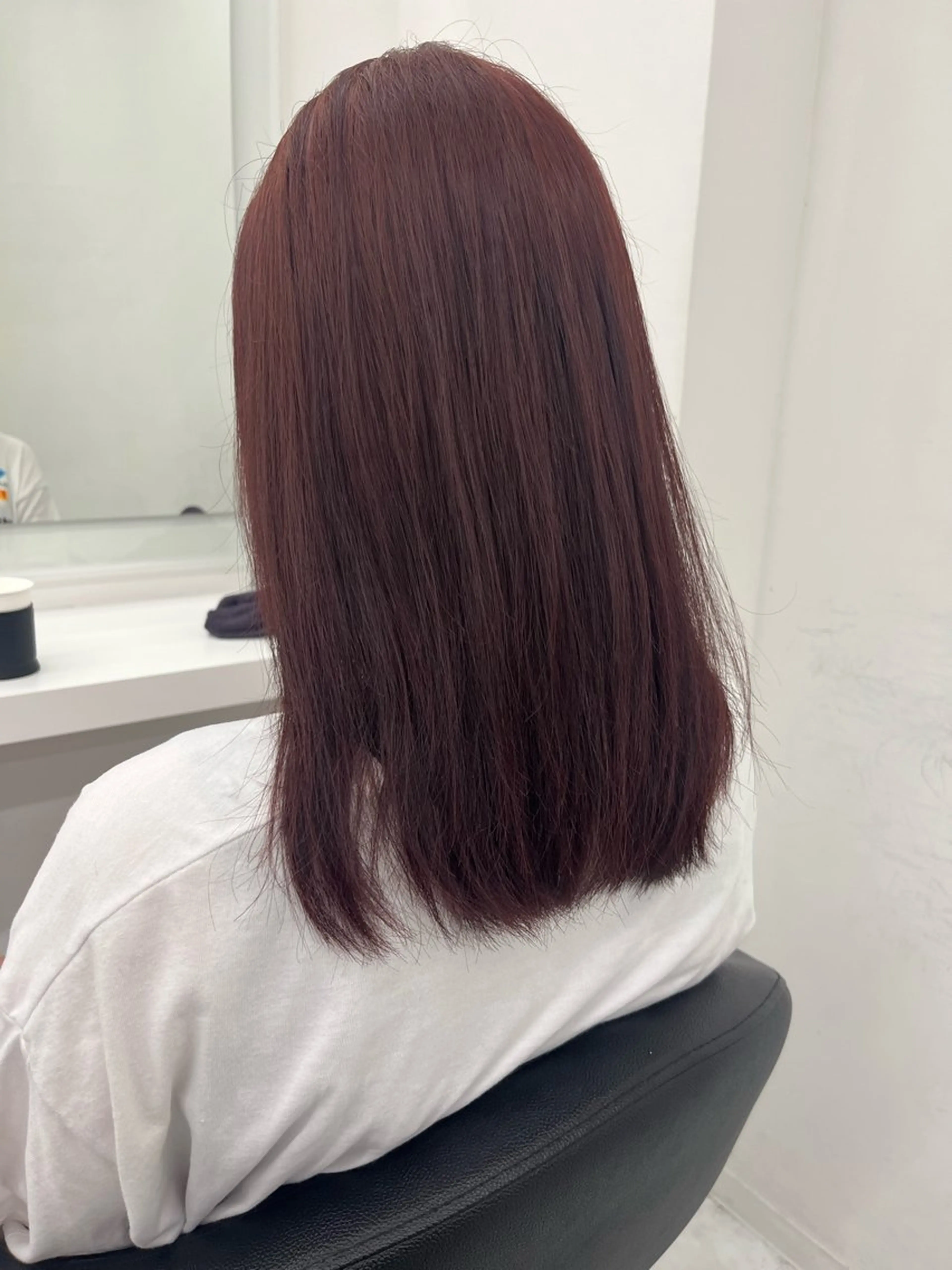 セミロング カラー レッドカラー 💖トレンド秋冬 カラー💖FUTAのヘアスタイル