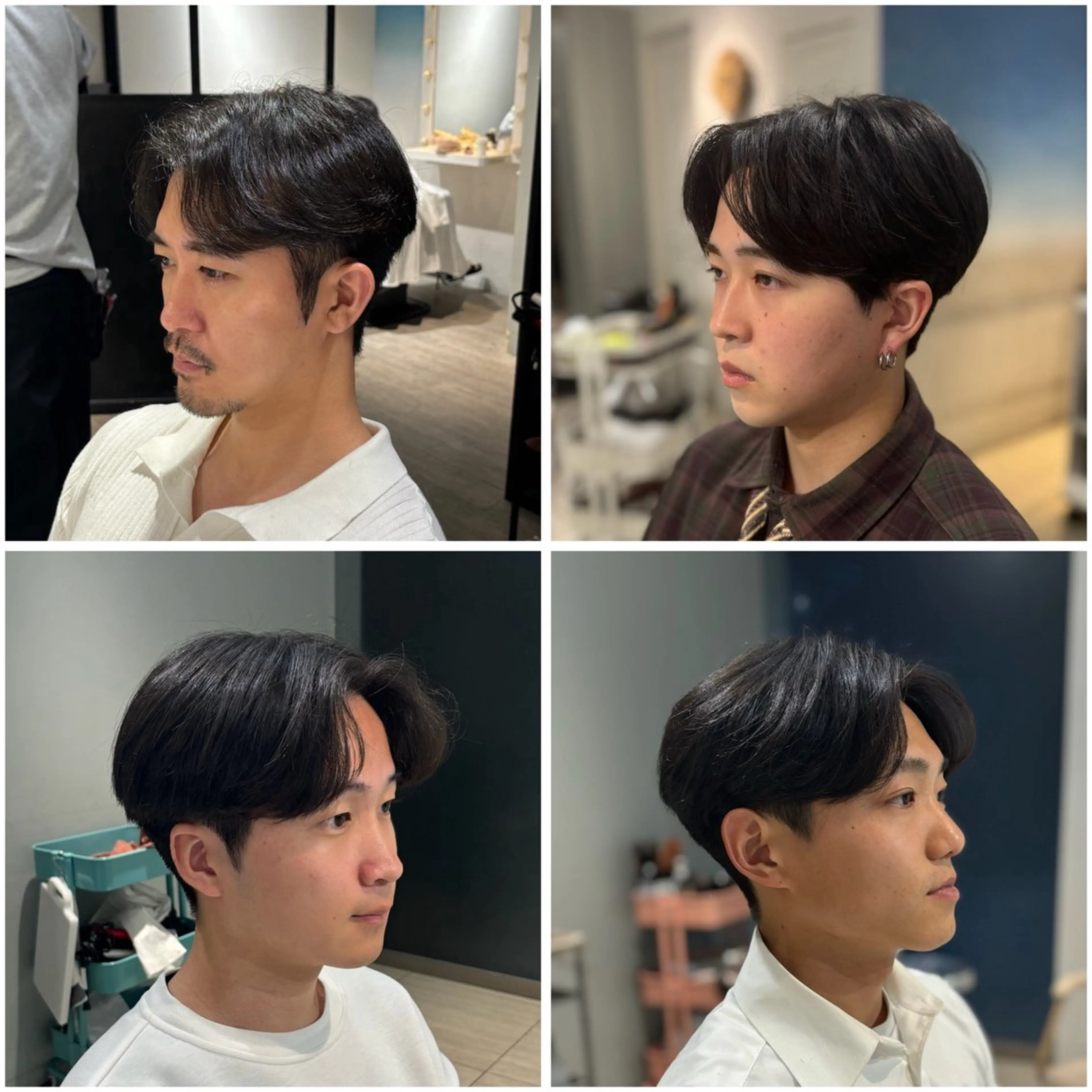 ショート カラー パーマ メンズ カット パーマ 韓国メンズヘア/ ダウンパーマ/歩夢のヘアスタイル