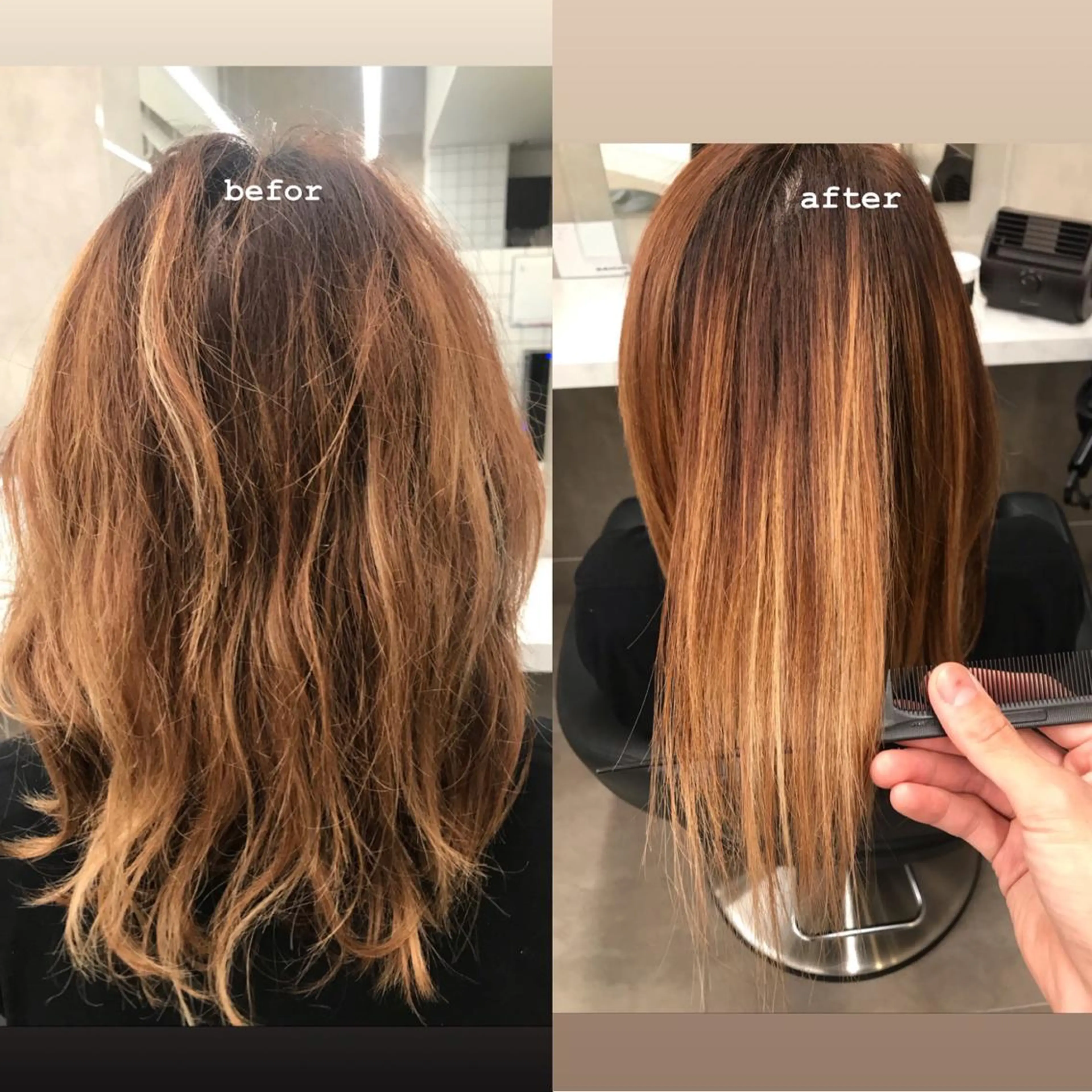 ミディアム カラー 髪質改善 トリートメント カット ヘアカラー トリートメント ブリーチ縮毛矯正 ／髪質改善／KEIのヘアスタイル