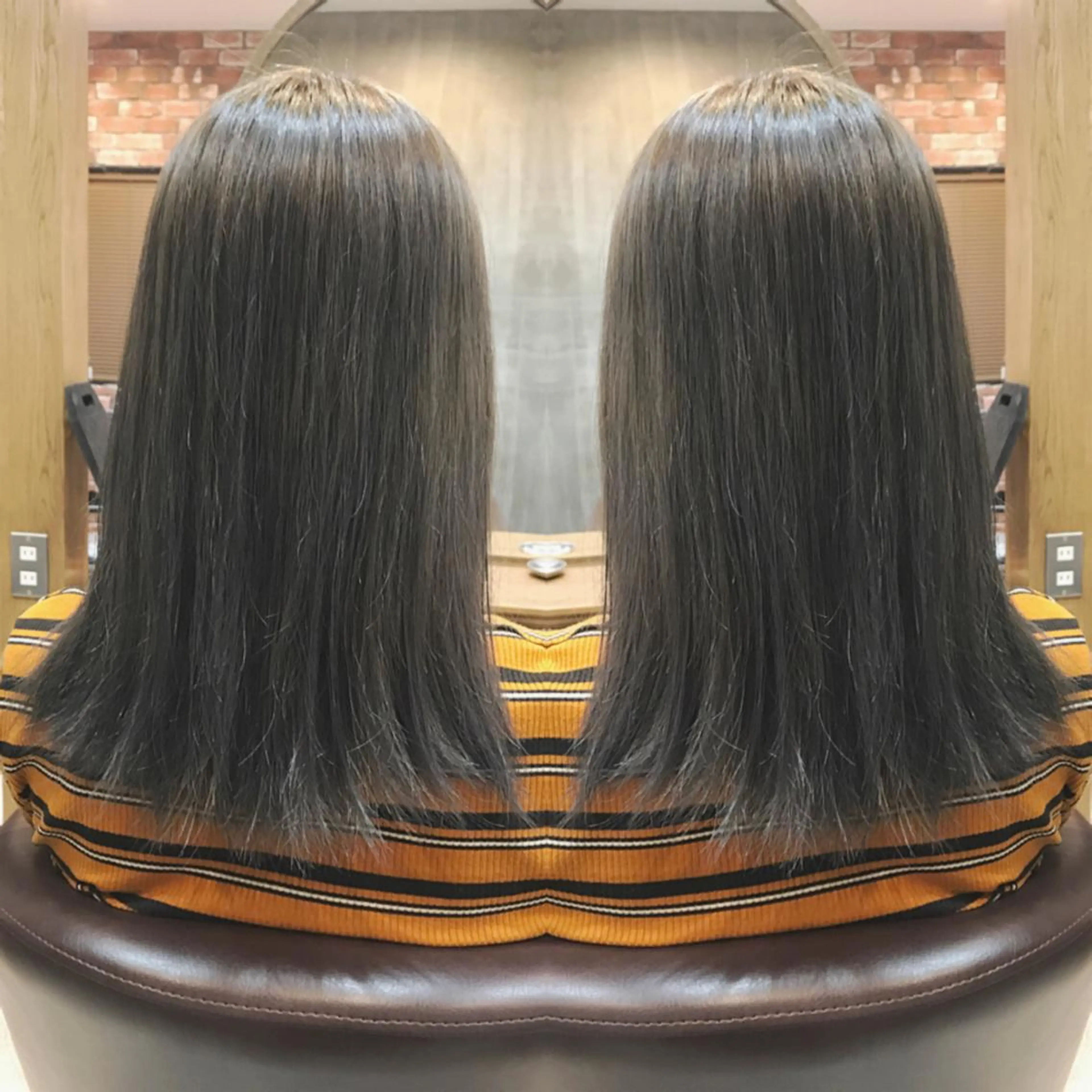 ミディアム カラー カット ヘアカラー トリートメント cecil hair所属・重政 和樹のヘアスタイル