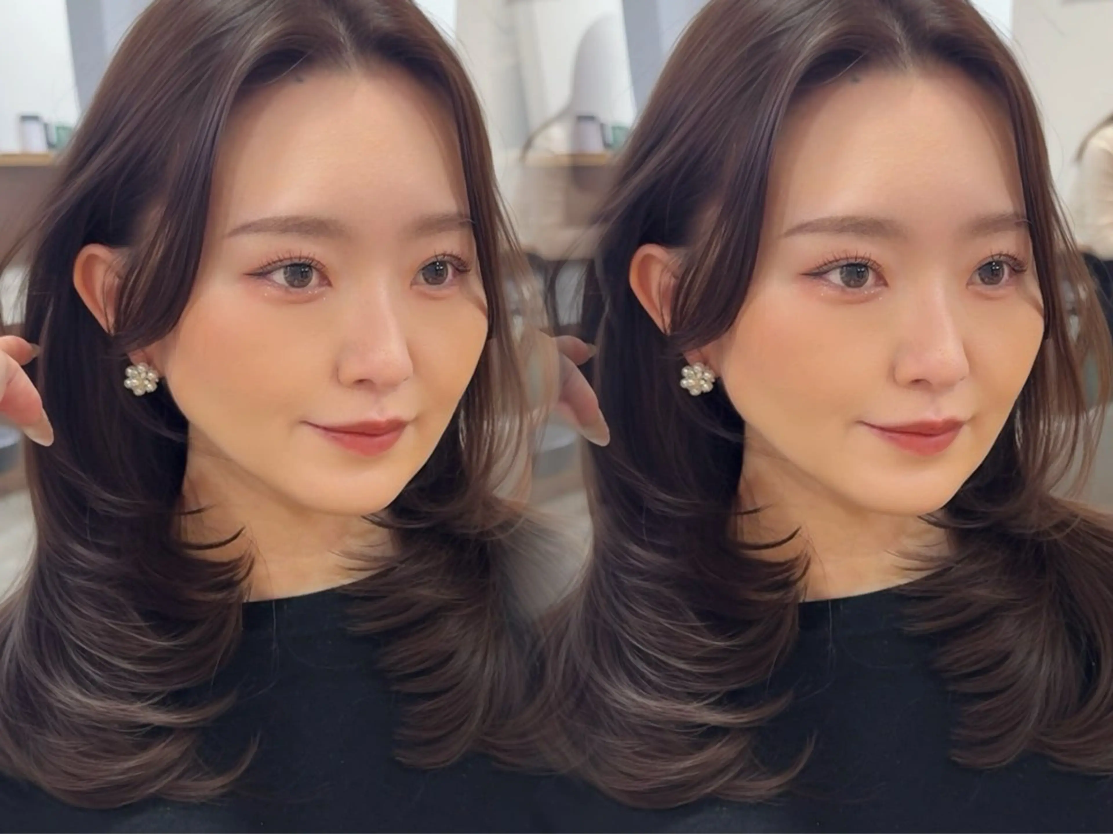 ロング カット 期間限定カットカラー モデル募集中♡真白のヘアスタイル