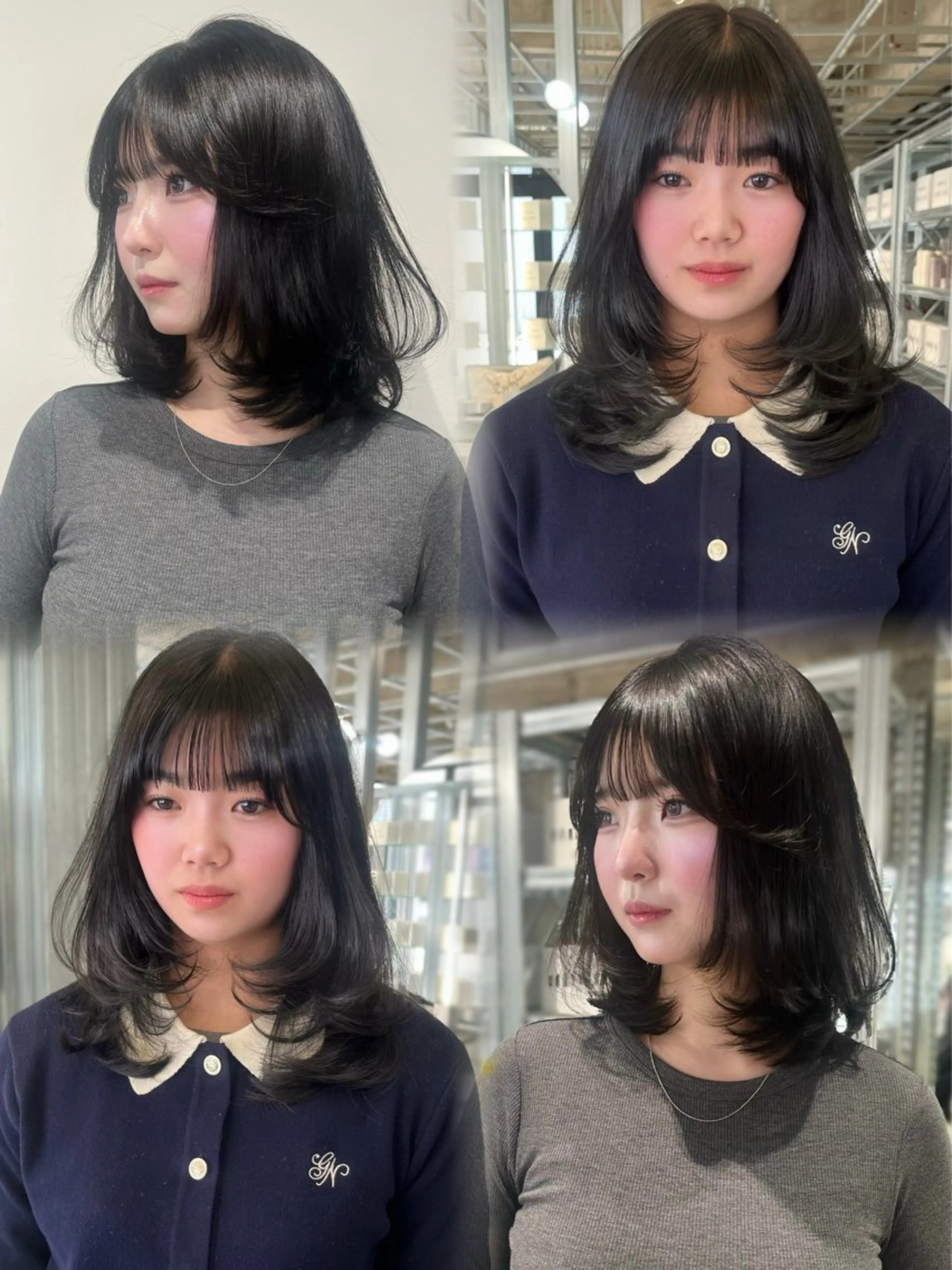 ミディアム カット ダブルカラー/レイヤ ーカット 🤍ゆきなのヘアスタイル