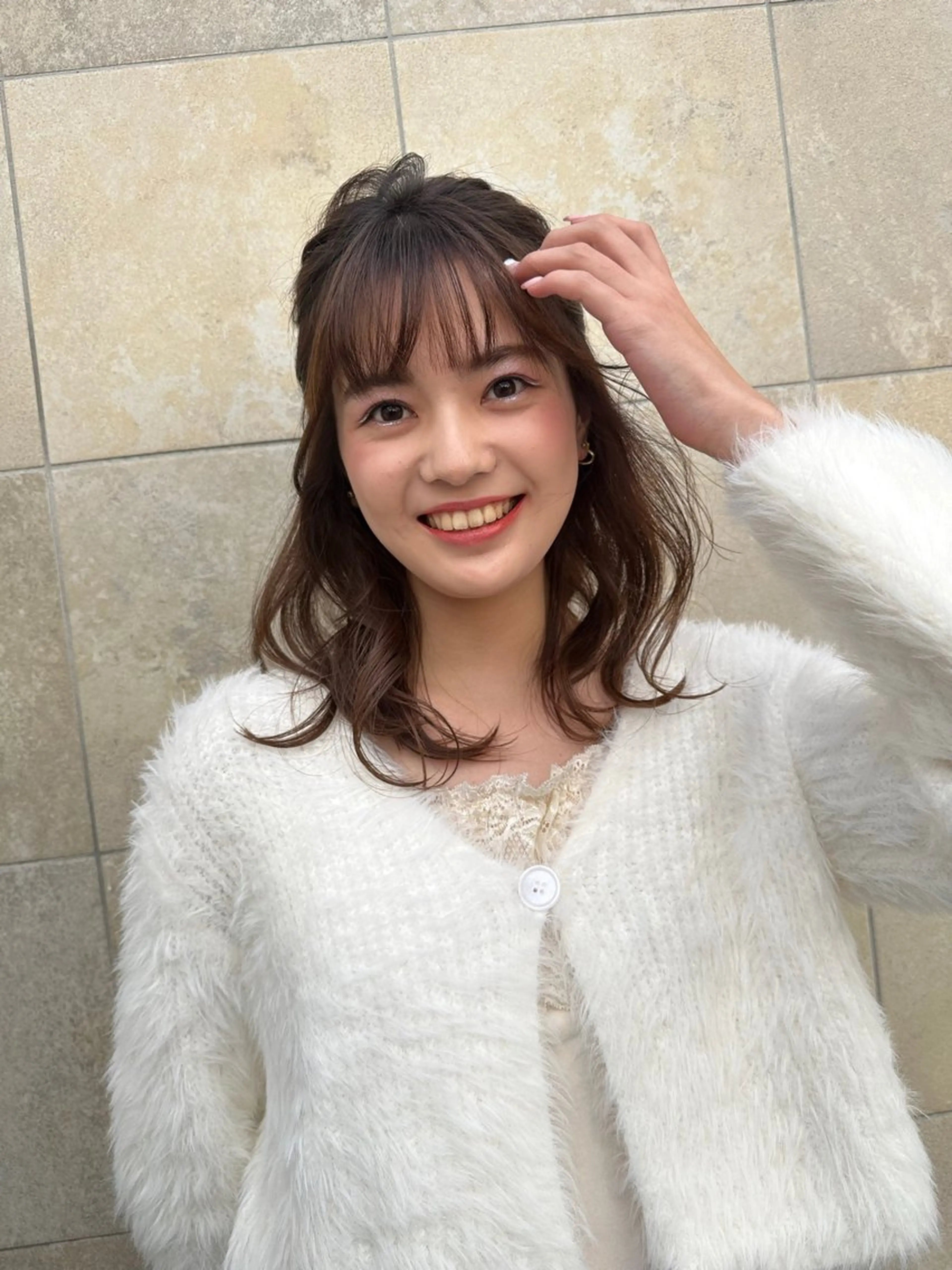 セミロング ヘアアレンジ 後輩のモデル募集中 河端　麻佑のヘアスタイル