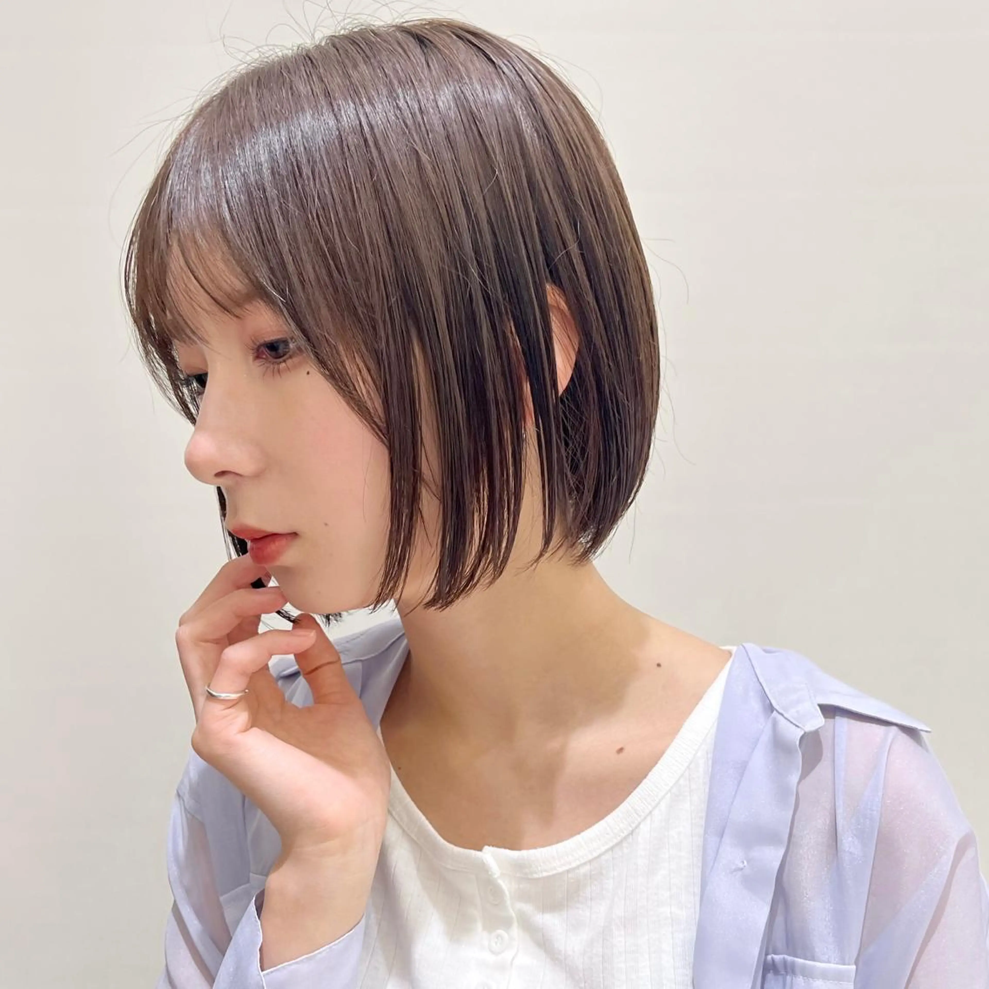 ミディアム ボブ カット ヘアカラー トリートメント エリアNo.1ボブ 💟Nanatsuのヘアスタイル