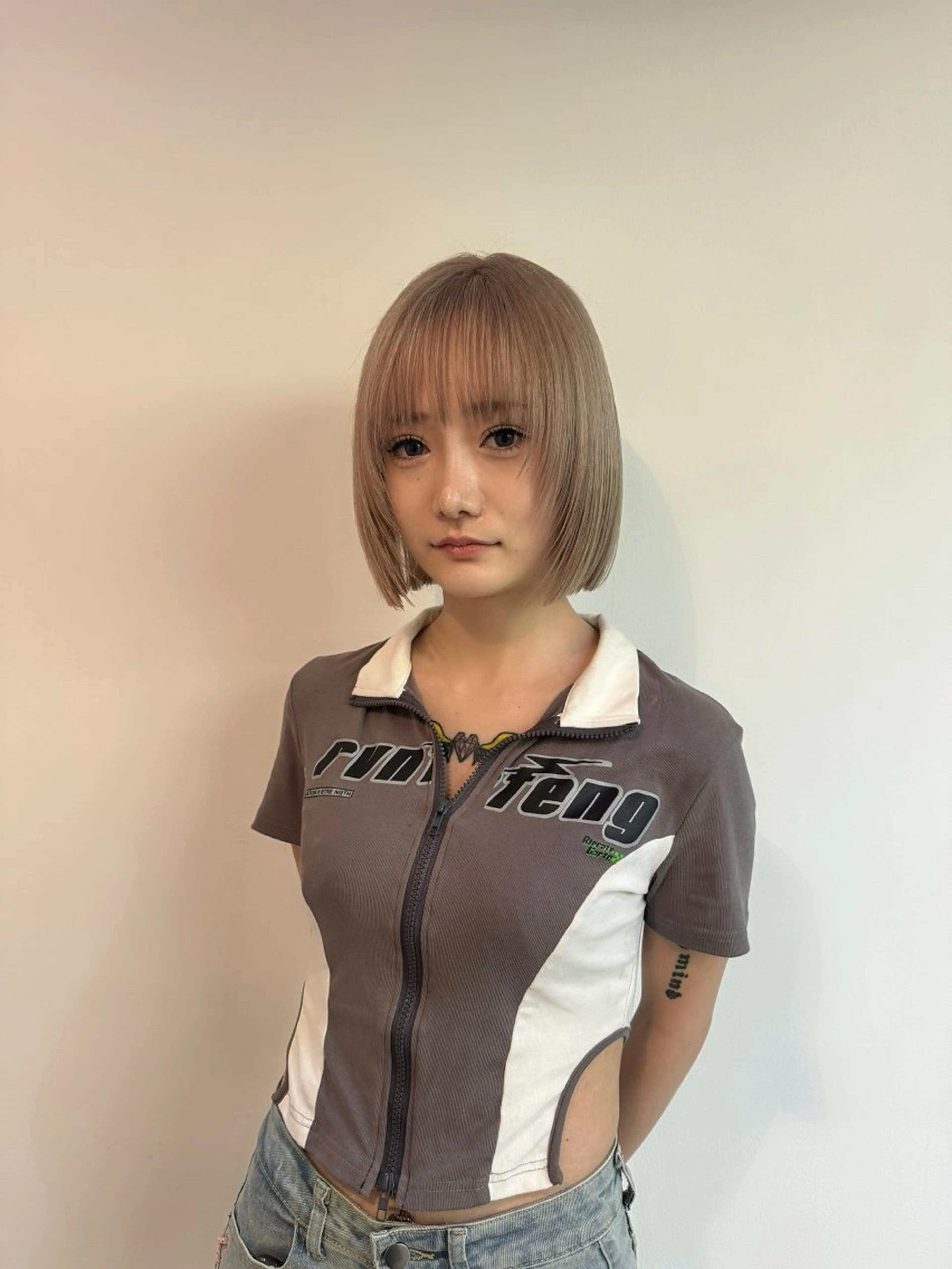 ショート カット ヘアカラー トリートメント LUCCI所属・udaハイトーン /ボブ/レイヤーのヘアスタイル