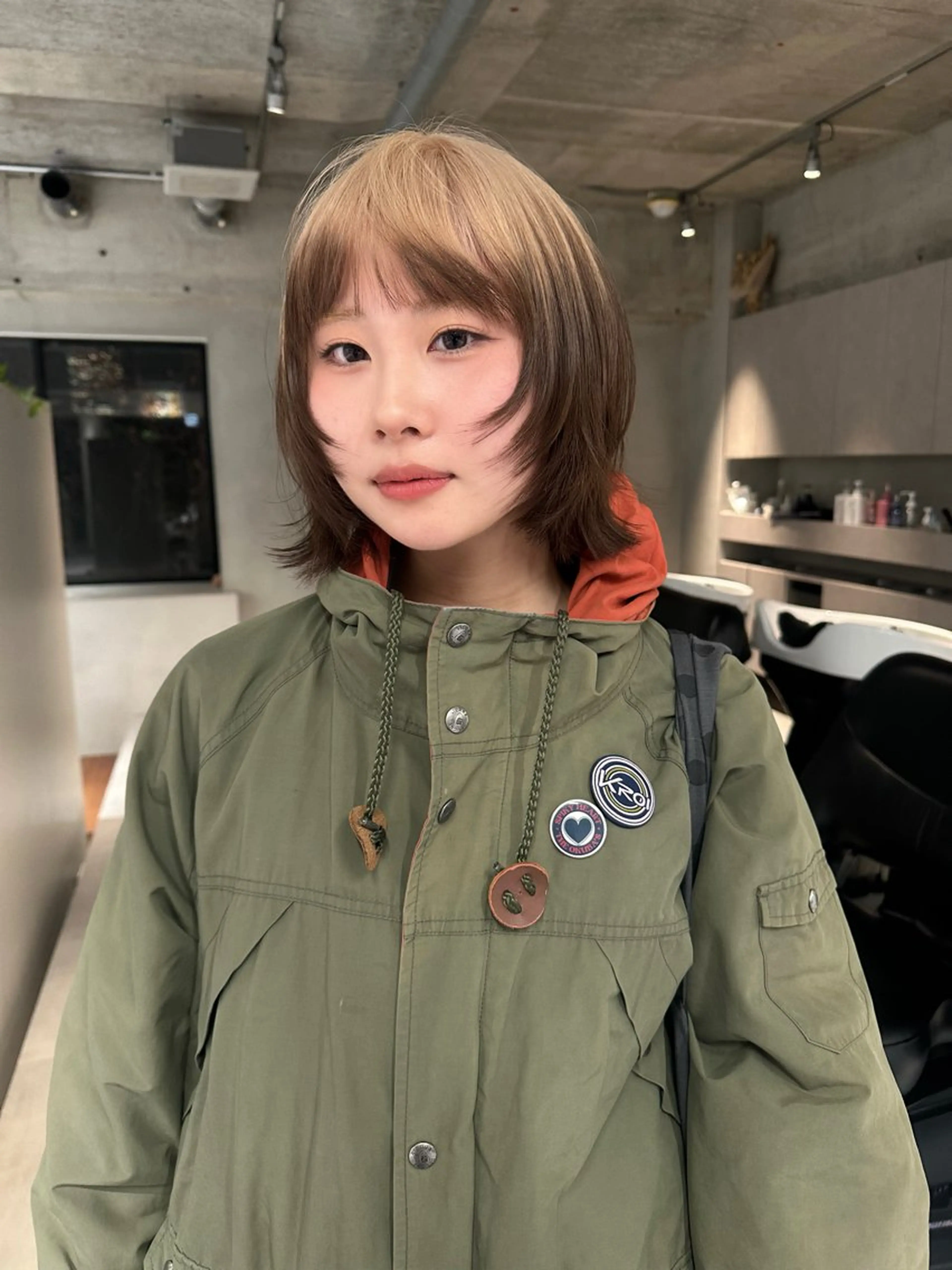 ショート カラー ボブ ウルフカット ウルフボブ カット ヘアカラー ボブ/似合わせ レイヤーcocomoのヘアスタイル