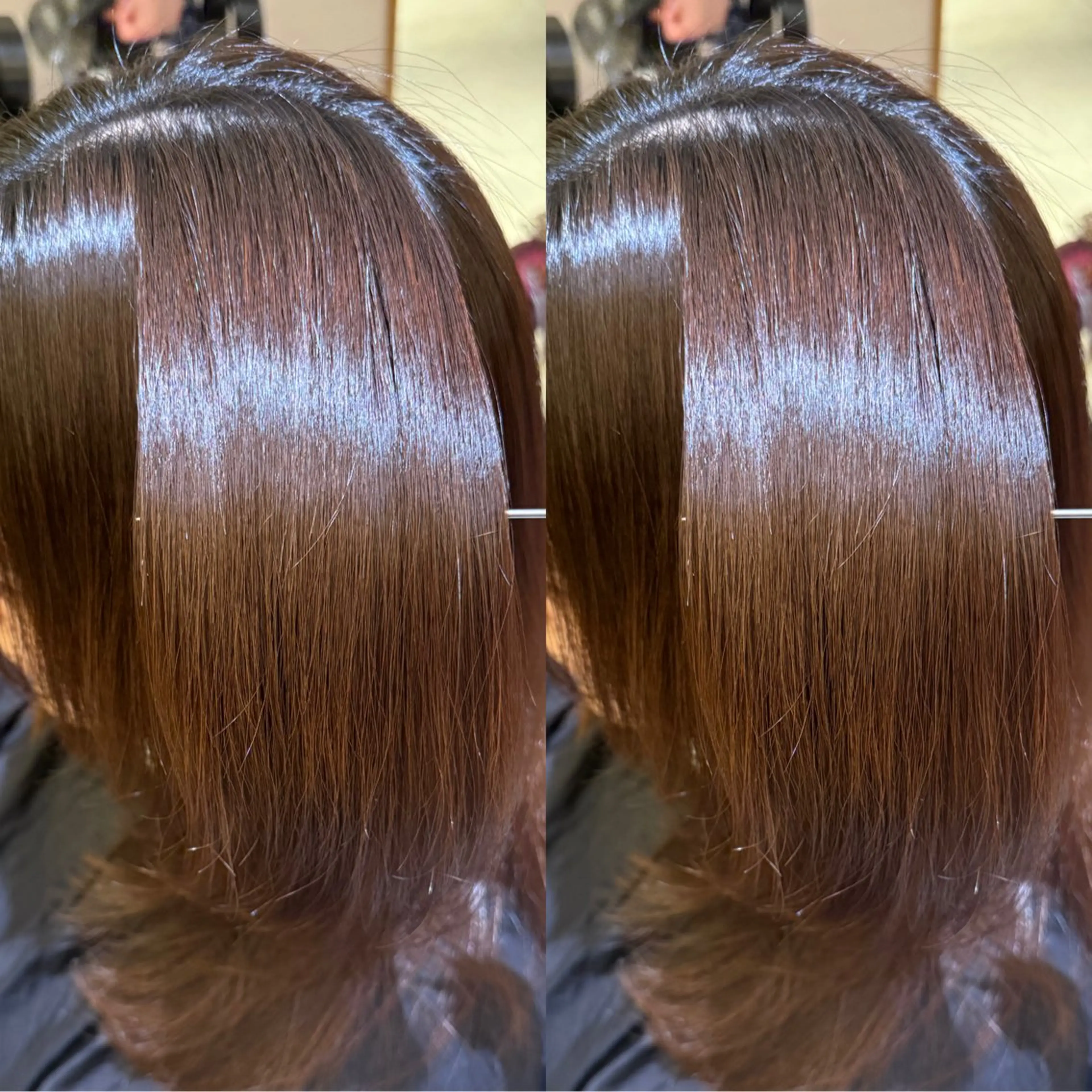 ミディアム 髪質改善 縮毛矯正 トリートメント 縮毛矯正 酸性ストレート/ ちさとのヘアスタイル