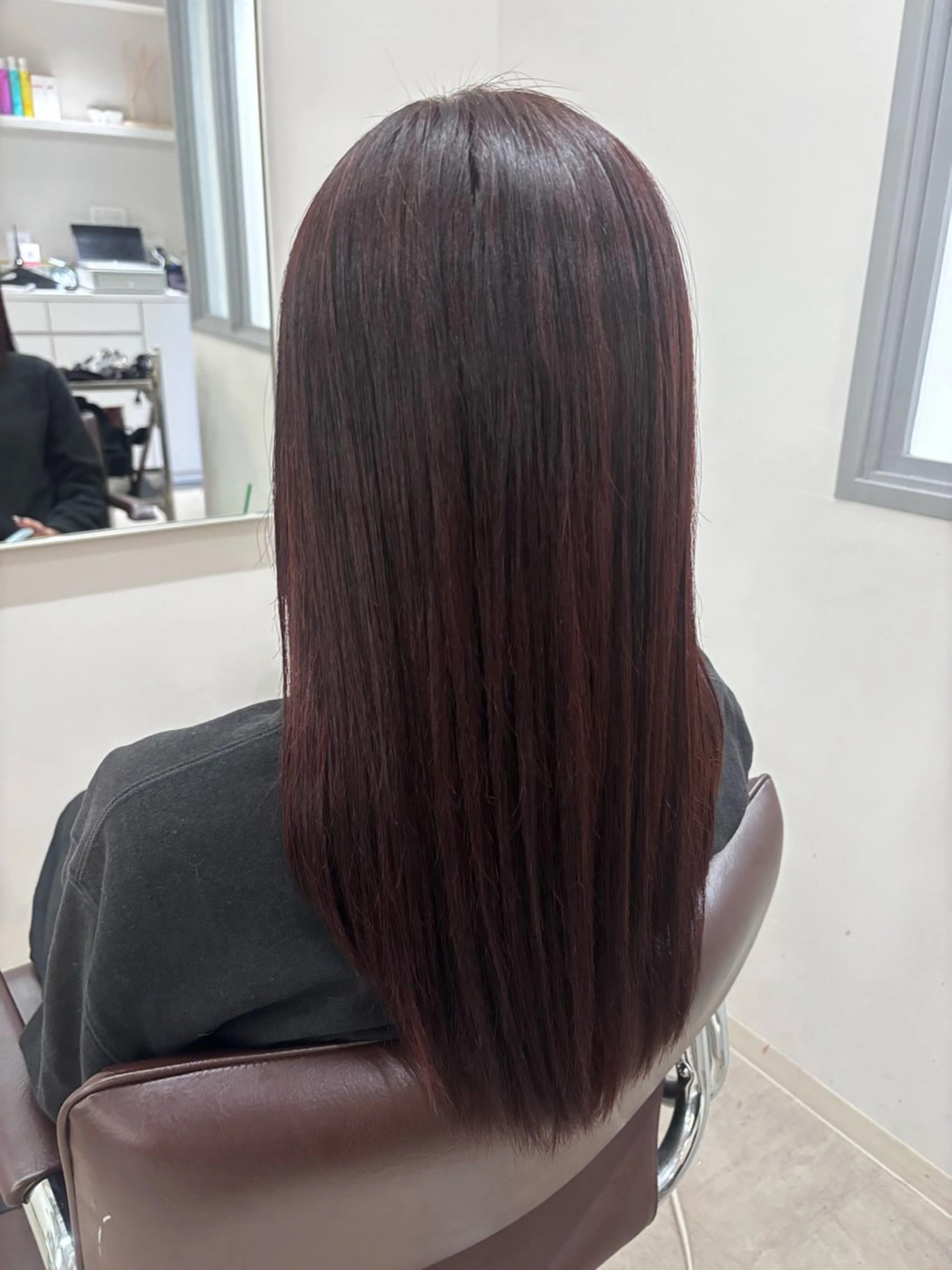 ミディアム カラー ブリーチ ブラウンカラー ブリーチなしカラー レッドカラー レッドブラウン ヘアカラー hachiyama rina🐝⋆゜のヘアスタイル