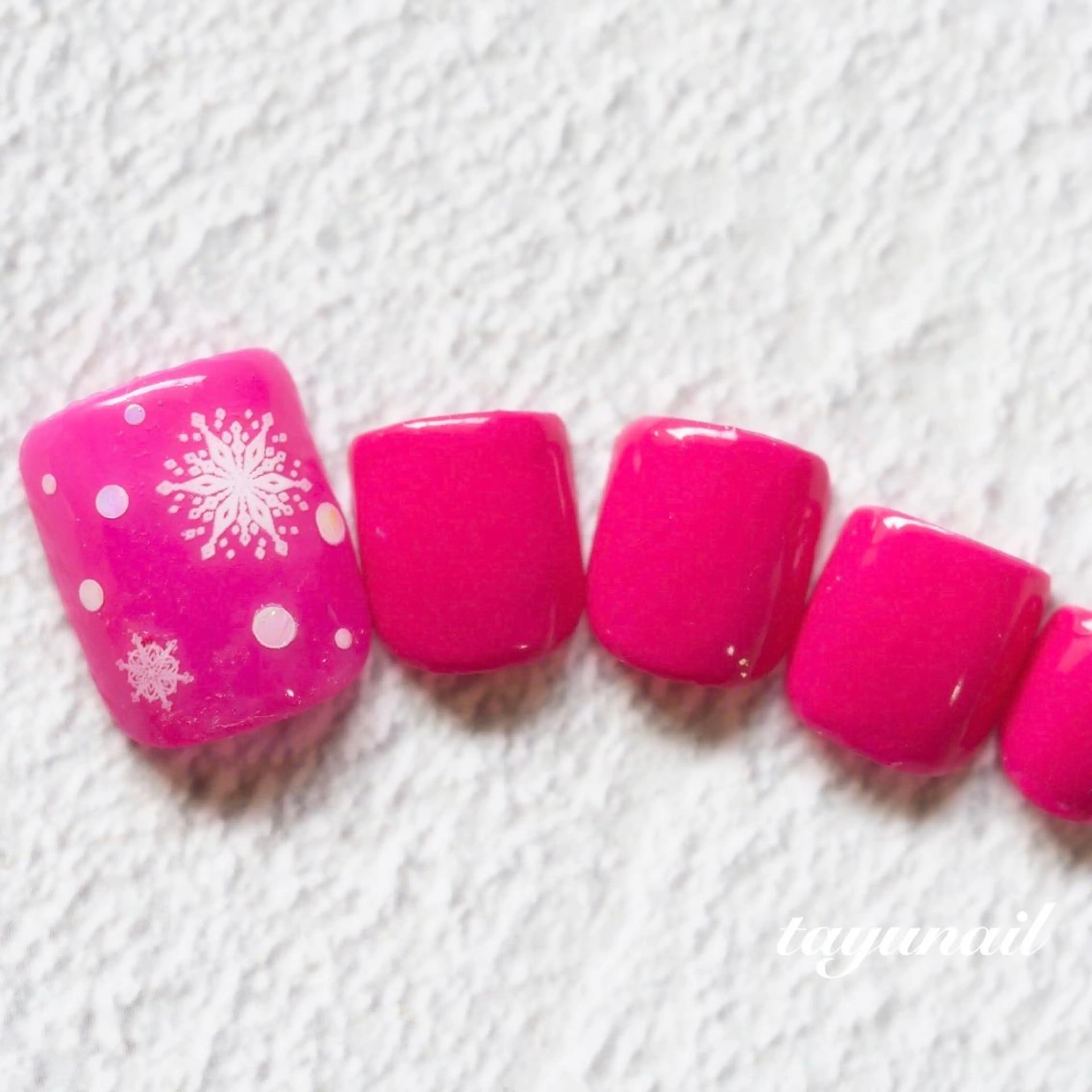 ネイル アートネイル ブルー フットネイル ジェルネイル ワンカラーネイル ネイルサロン・ネイルスクール　たゆnail所属・ネイルサロン 【たゆnail】のネイルデザイン