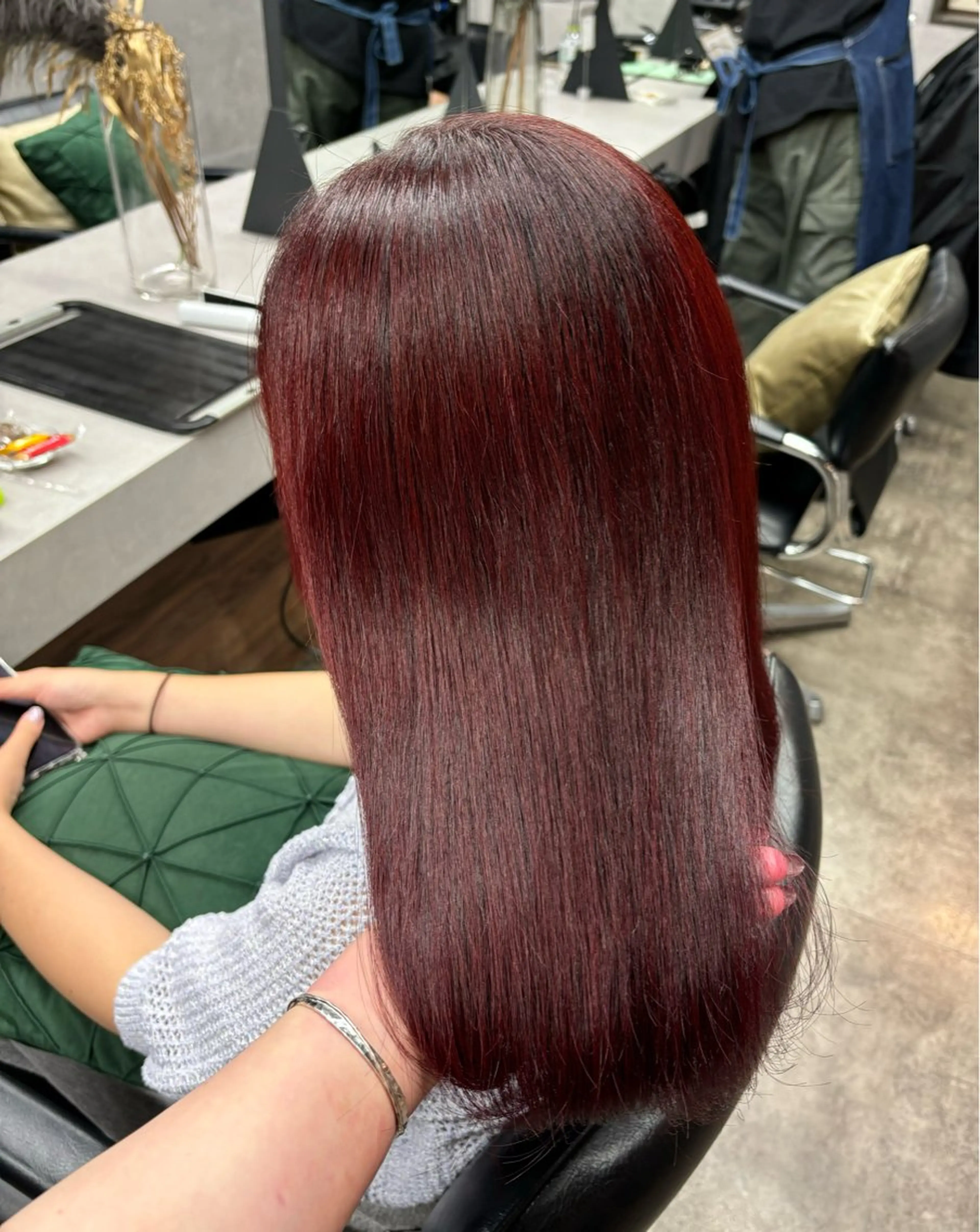 ミディアム カット ヘアカラー トリートメント レイヤーカット×暖色 カラー🎀ASAKAのヘアスタイル