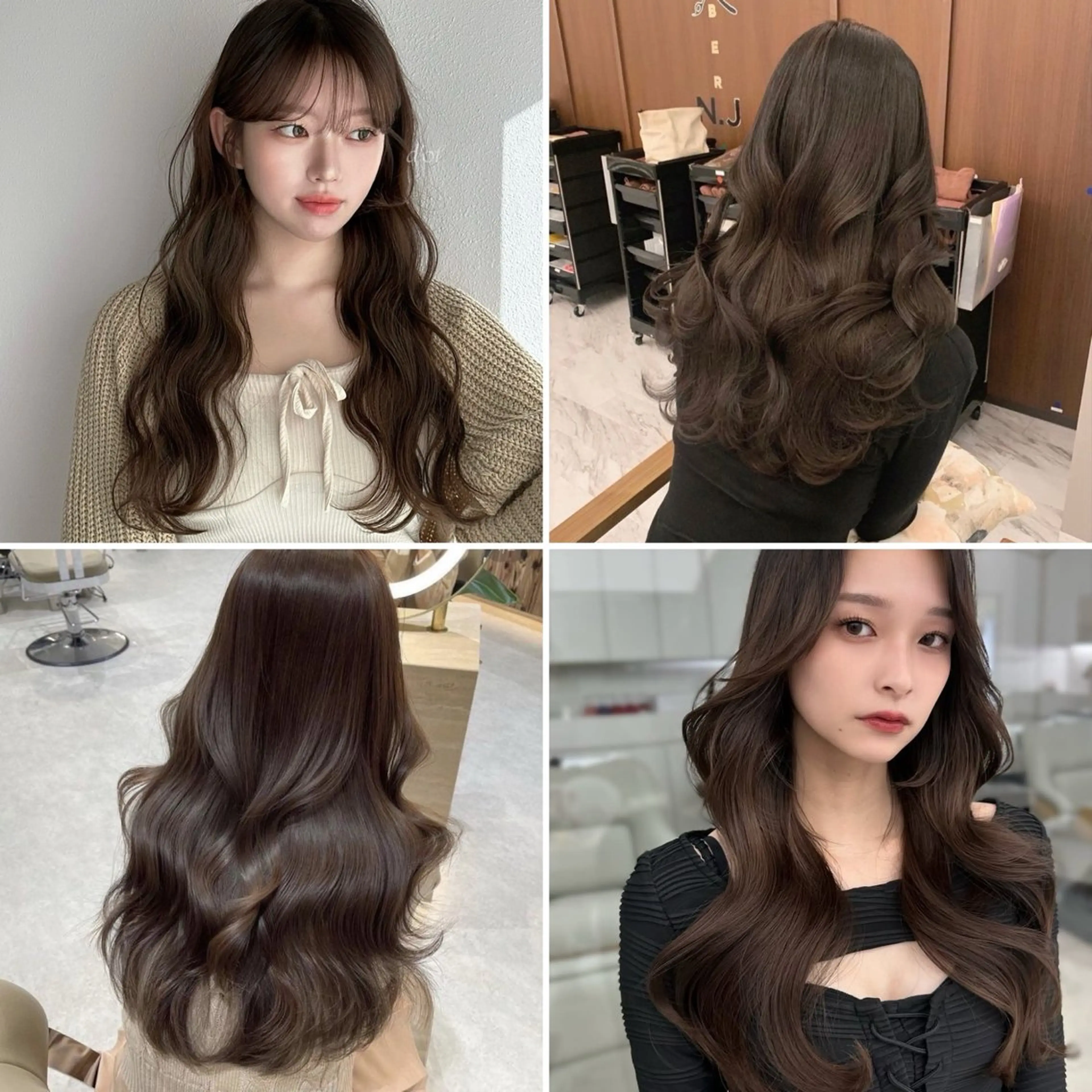 ロング 【韓国レイヤー特化 ハッシュカット】のヘアスタイル