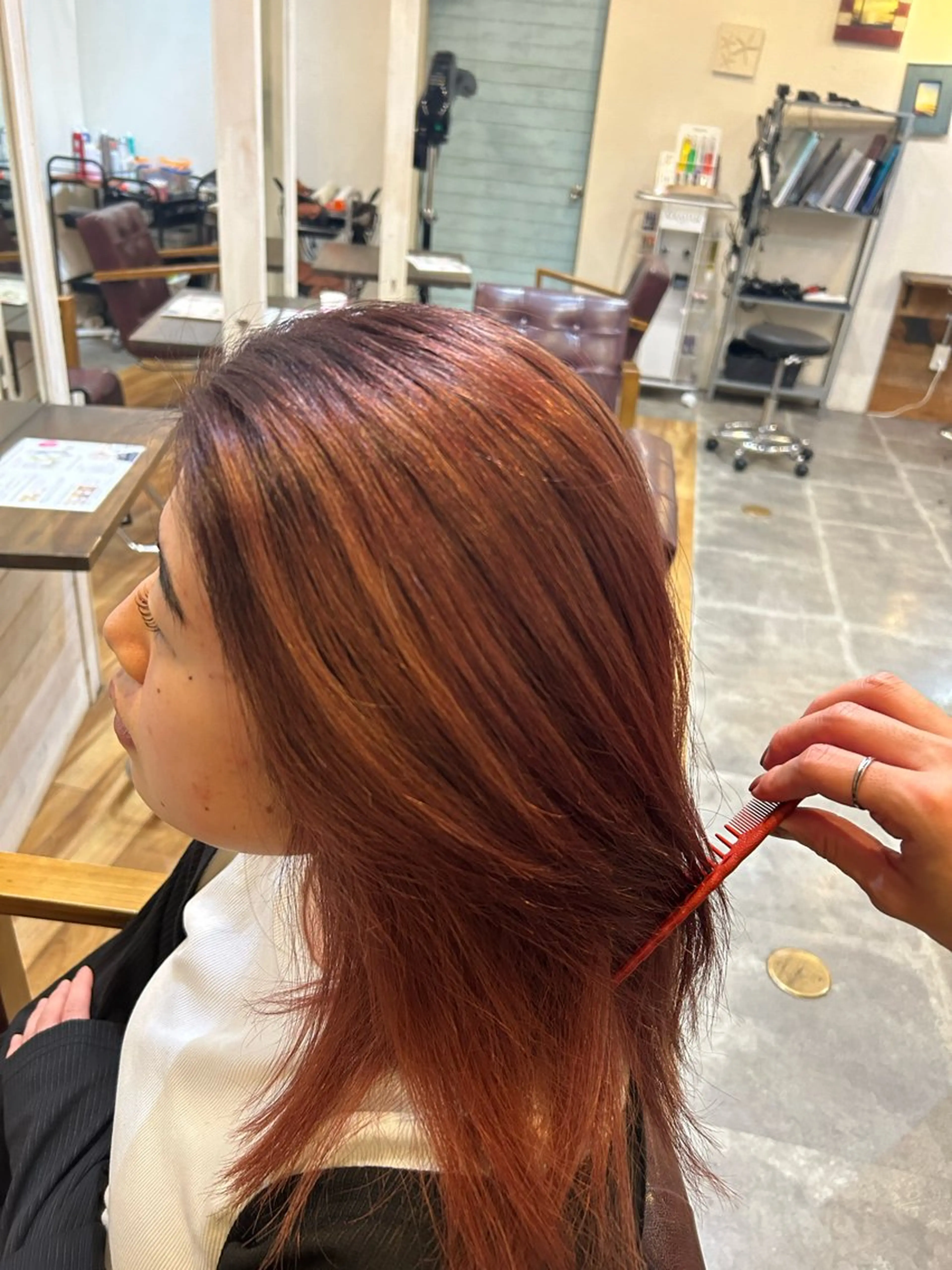 ミディアム カラー ヘアカラー CECIL hair なんば店所属・メンズパーマ 艶髪☆店長☆有馬のヘアスタイル