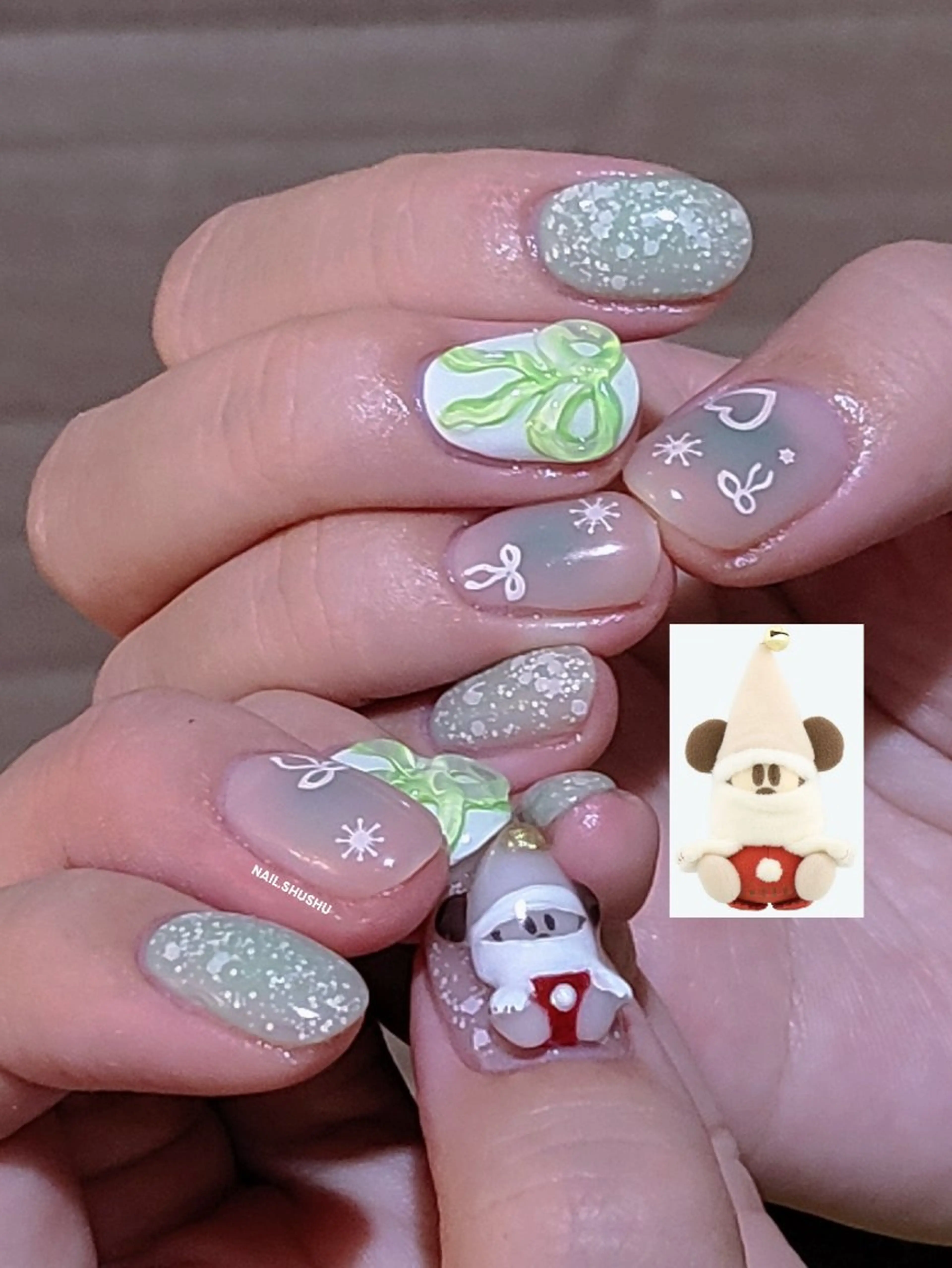 ネイル ハンドネイル 3dパーツ/流行り 👧shushu❤️のネイルデザイン