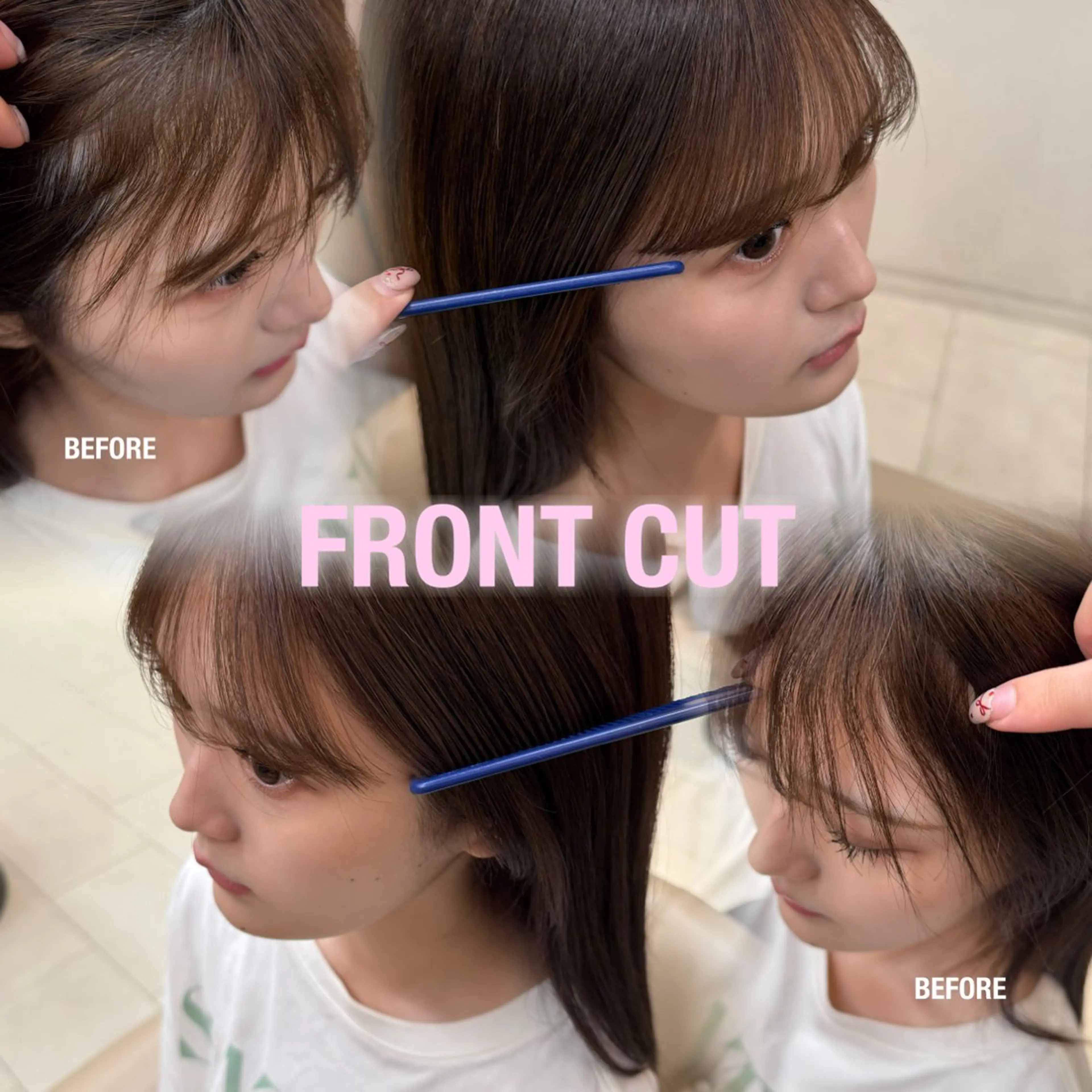 前髪カット＋髪質改善ストレート（前髪のみ）🎵髪質改善した事ないけど、してみたい方はまずは前髪からもおすすめです◎の写真