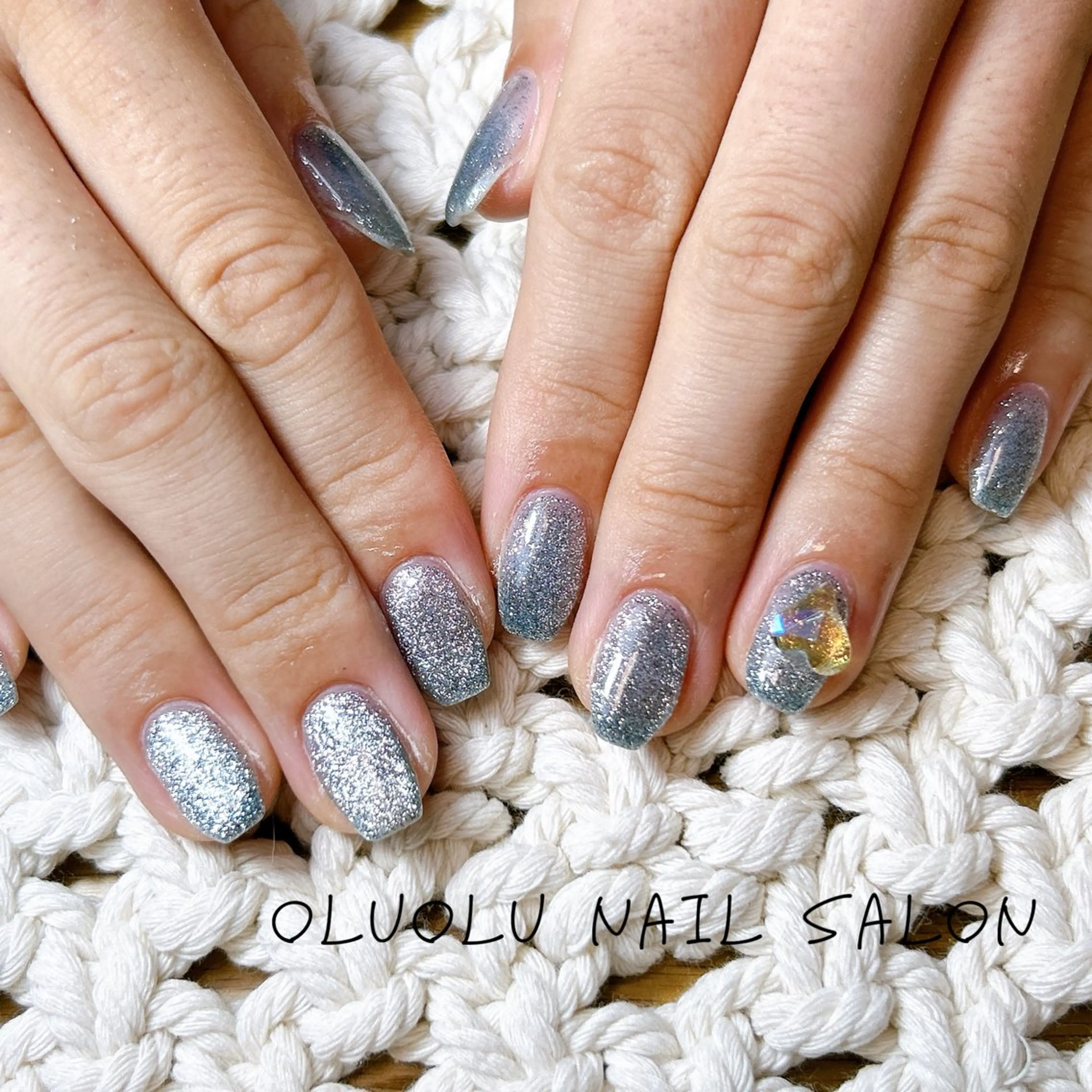 ネイル フラッシュネイル マグネットネイル oluolu nailsalonのネイルデザイン