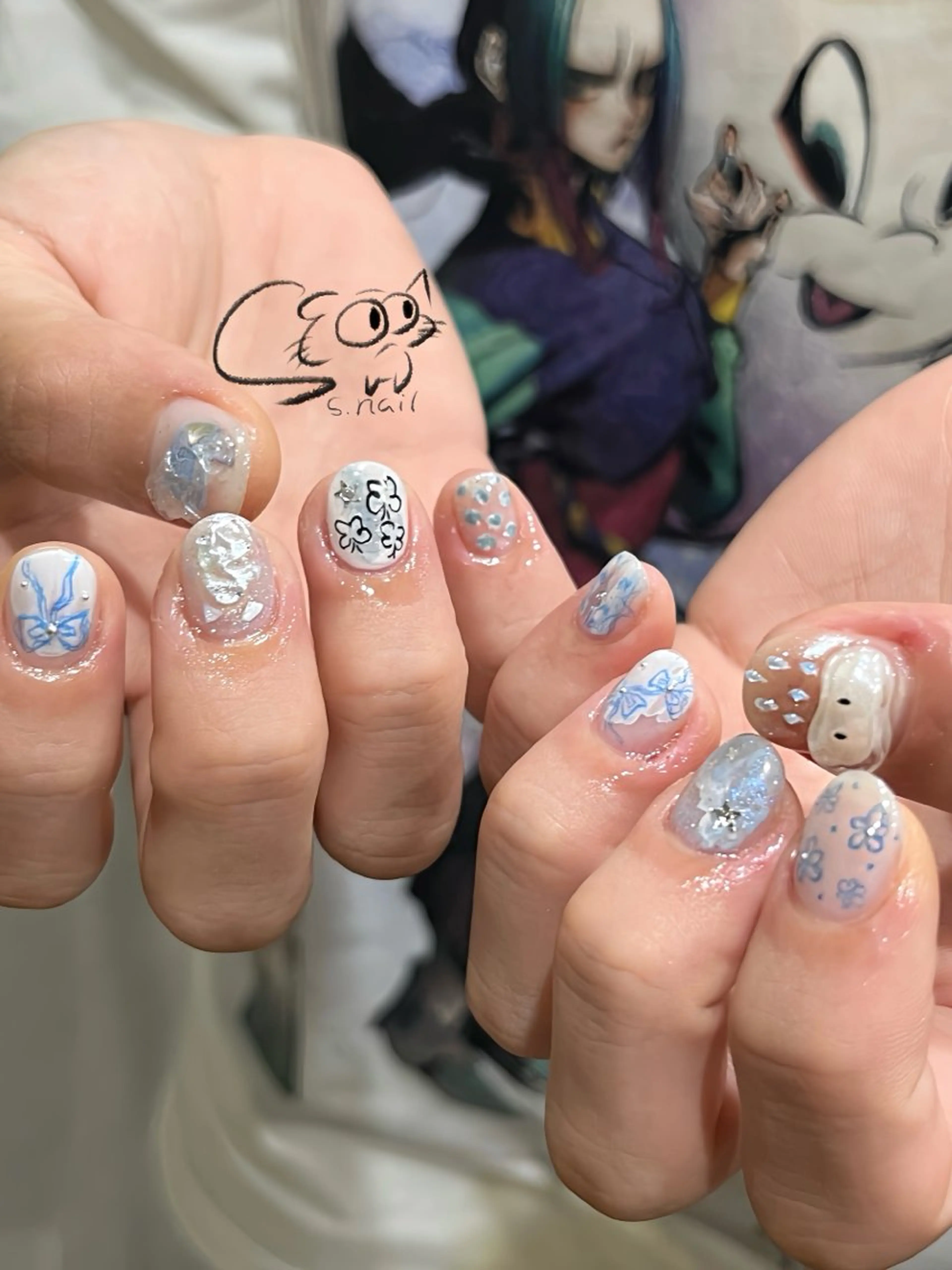 ネイル チークネイル フレンチネイル グラデーション マグネットネイル ワンカラーネイル S.nail所属・S.nail _のネイルデザイン