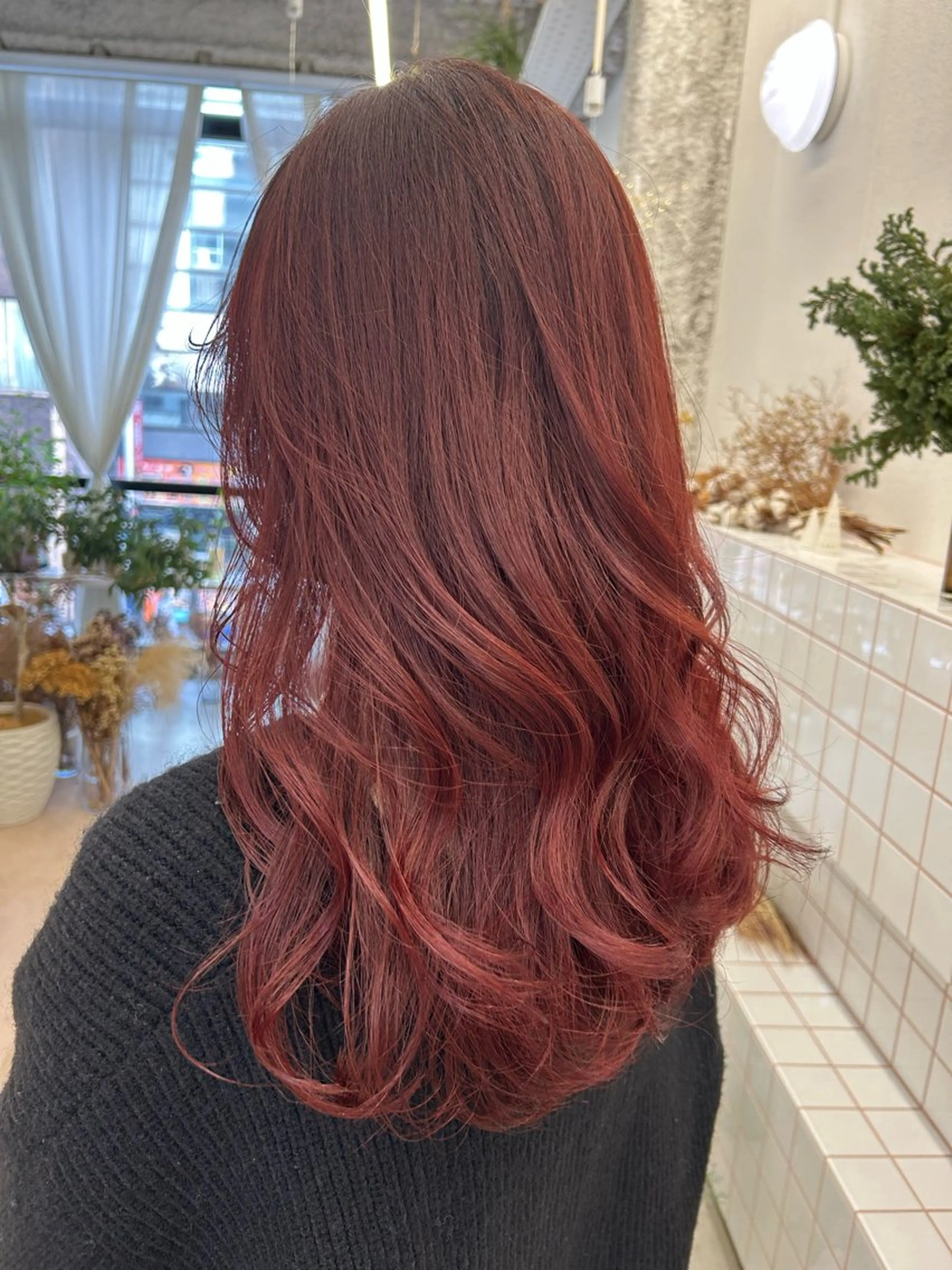 ロング ヘアカラー トリートメント 名古屋/伏見/花屋 併設/不破新のヘアスタイル