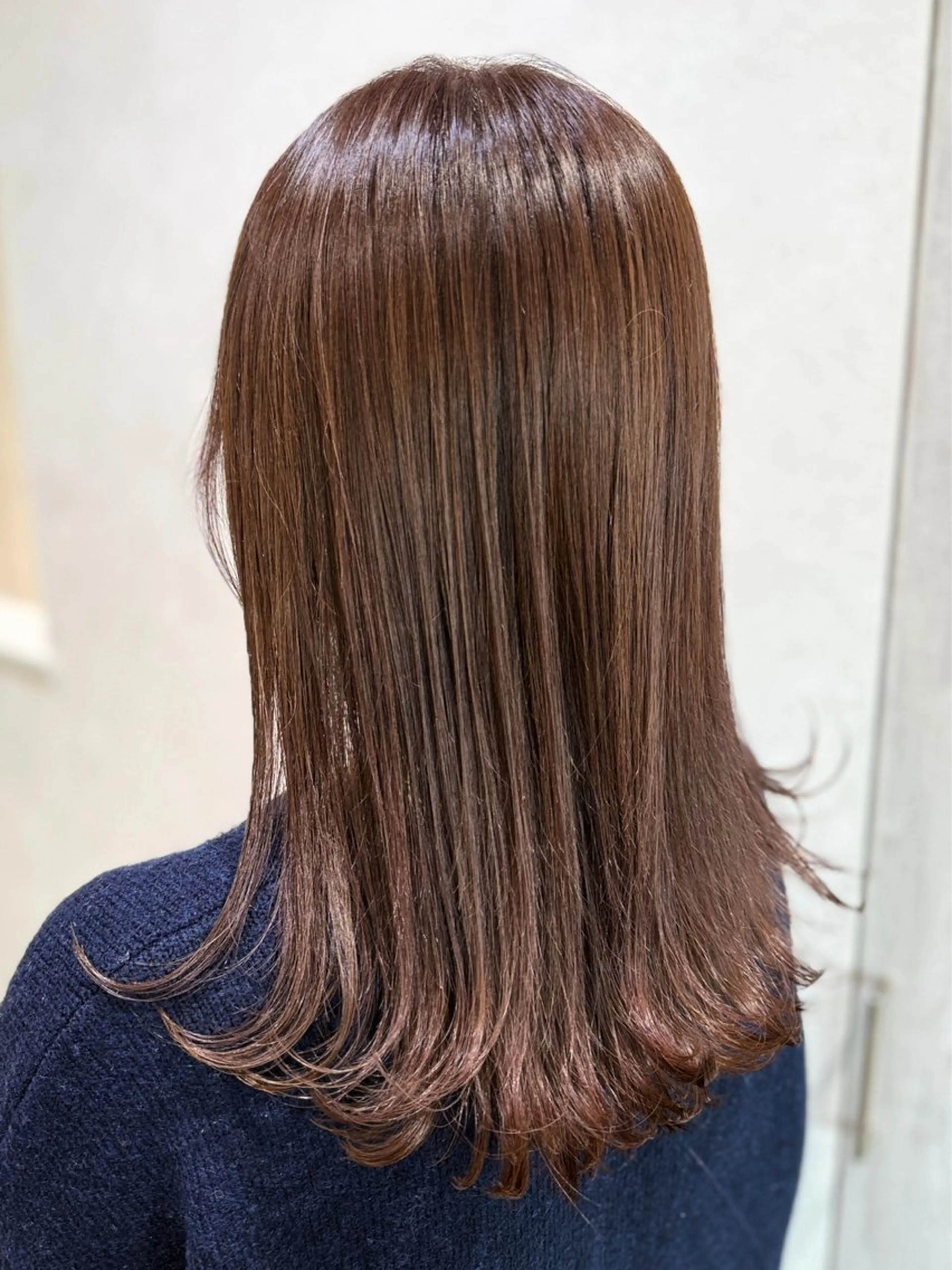 セミロング カラー ベージュカラー ヘアカラー トリートメント 髪質改善縮毛矯正 💎TOMOのヘアスタイル