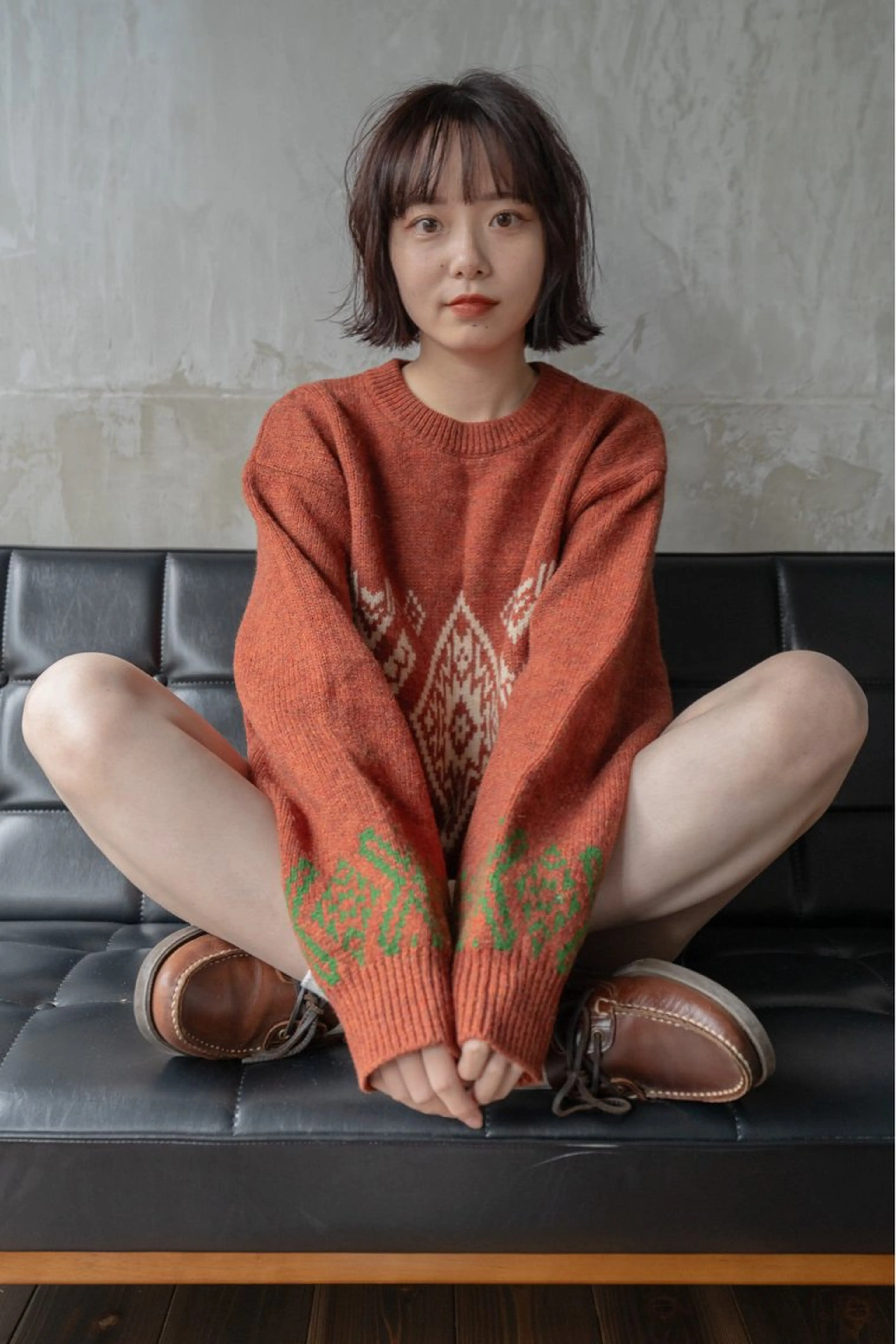 ショート カラー カット ヘアカラー さの あやねのヘアスタイル