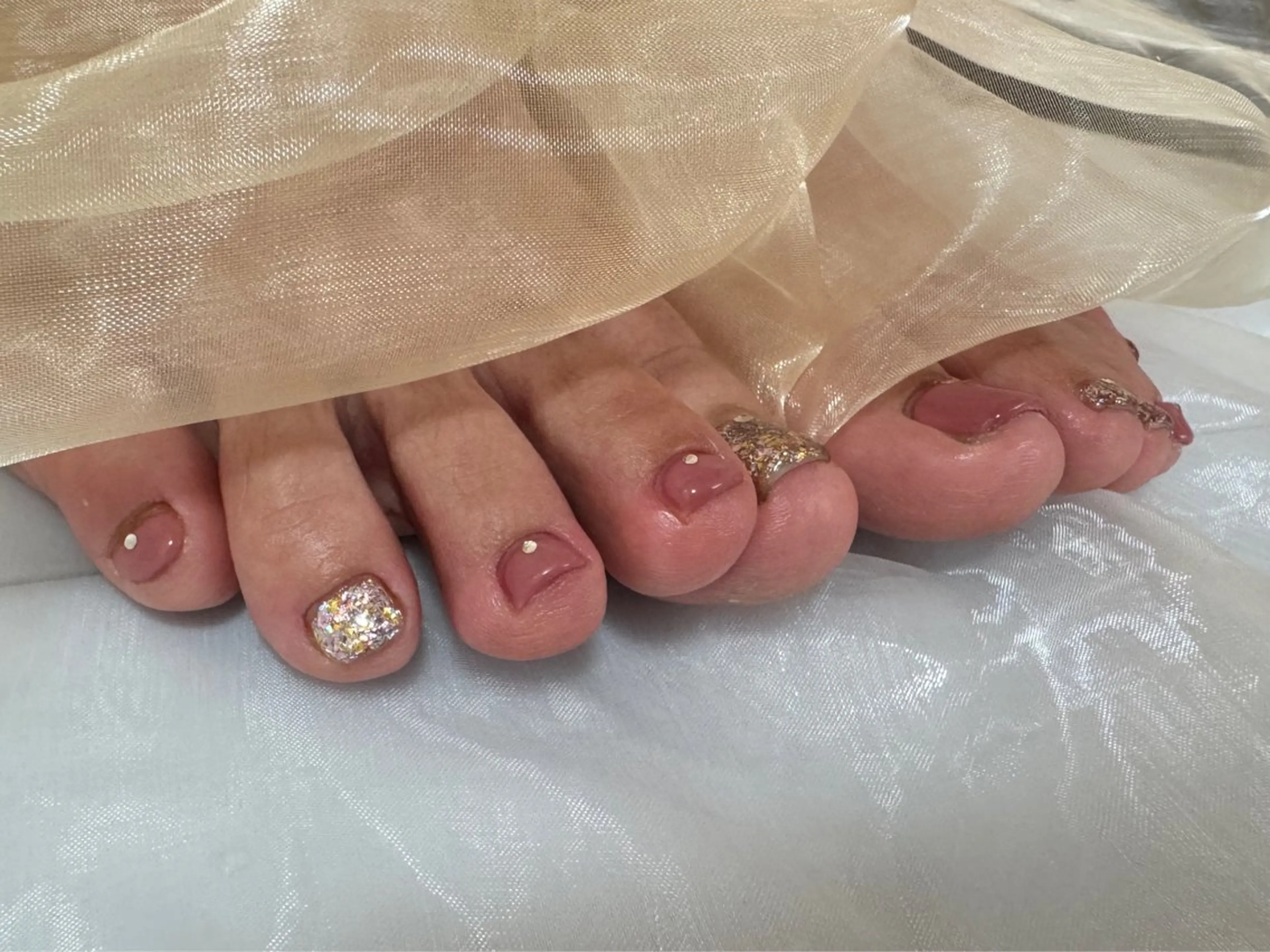 フットワンカラーネイル　2色可能！　¥5500の写真