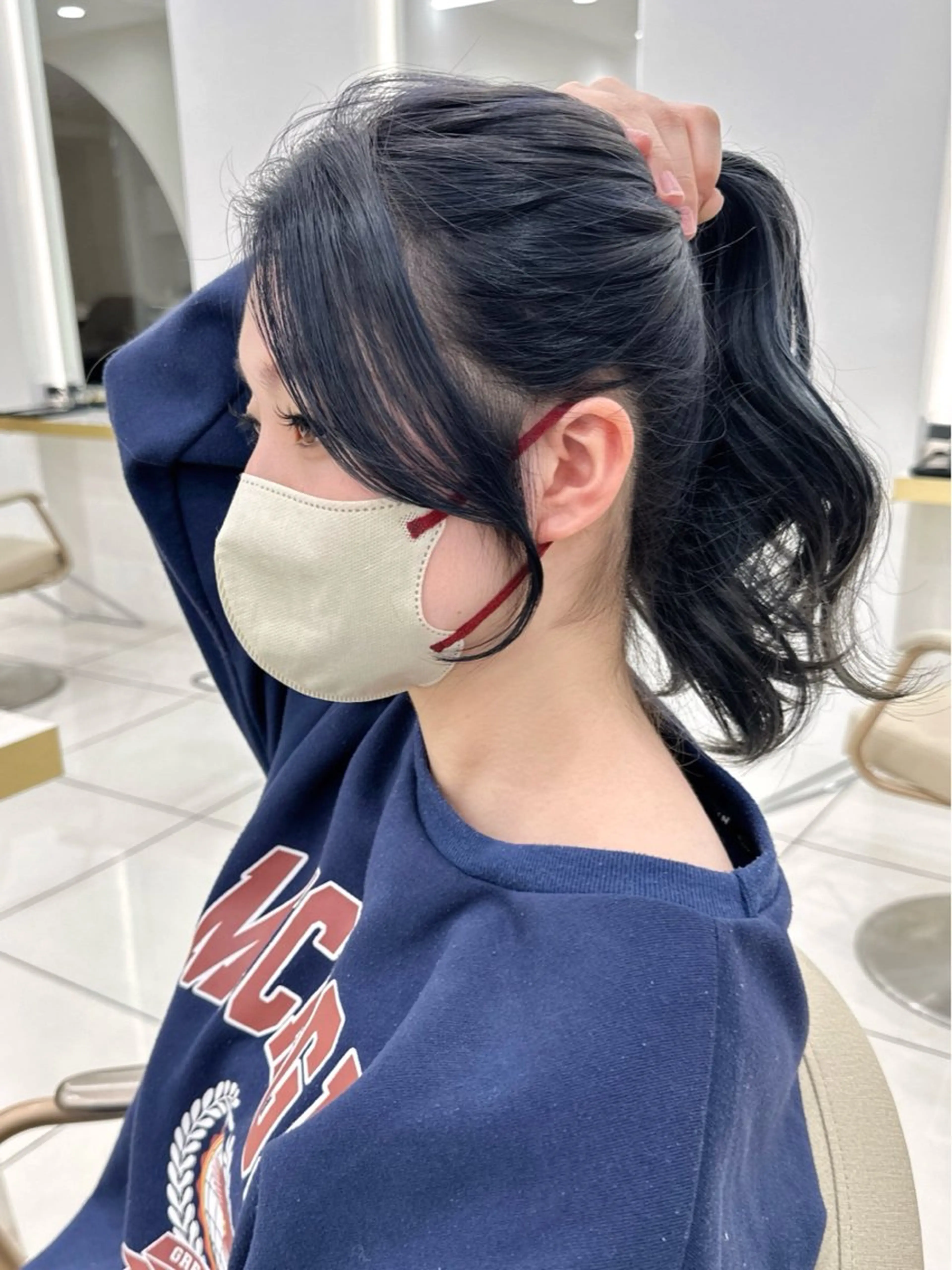 ロング カラー 前髪顔周り/レイヤー 韓国/桔川恒のヘアスタイル