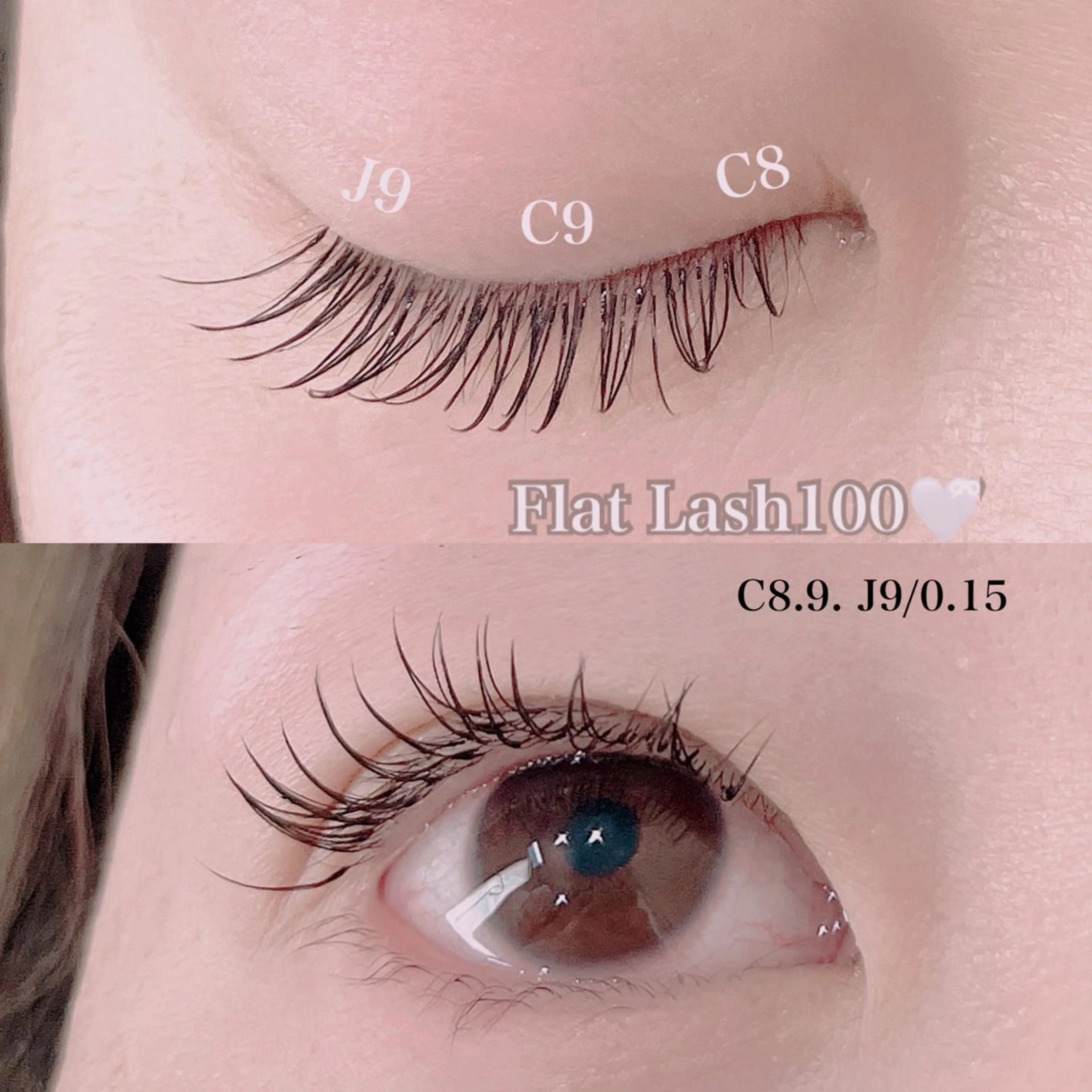 マツエク・マツパ フラットラッシュ 韓国風マツエク パリジェンヌラッシュリフト 下まつげエクステ 一重×まつ毛パーマ Rairia momoka🎀✨のマツエク・マツパデザイン