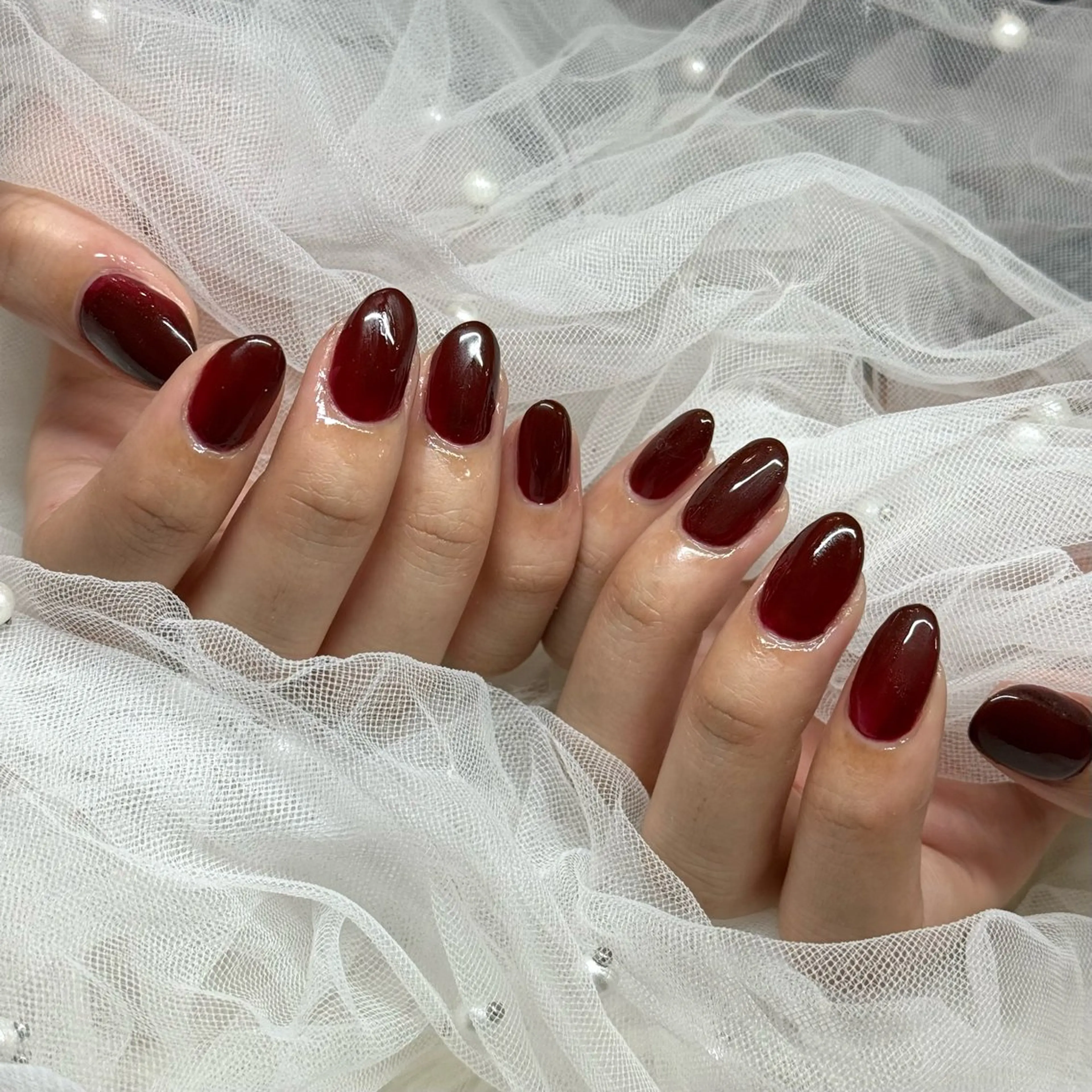 ワンカラーorラメグラデの写真