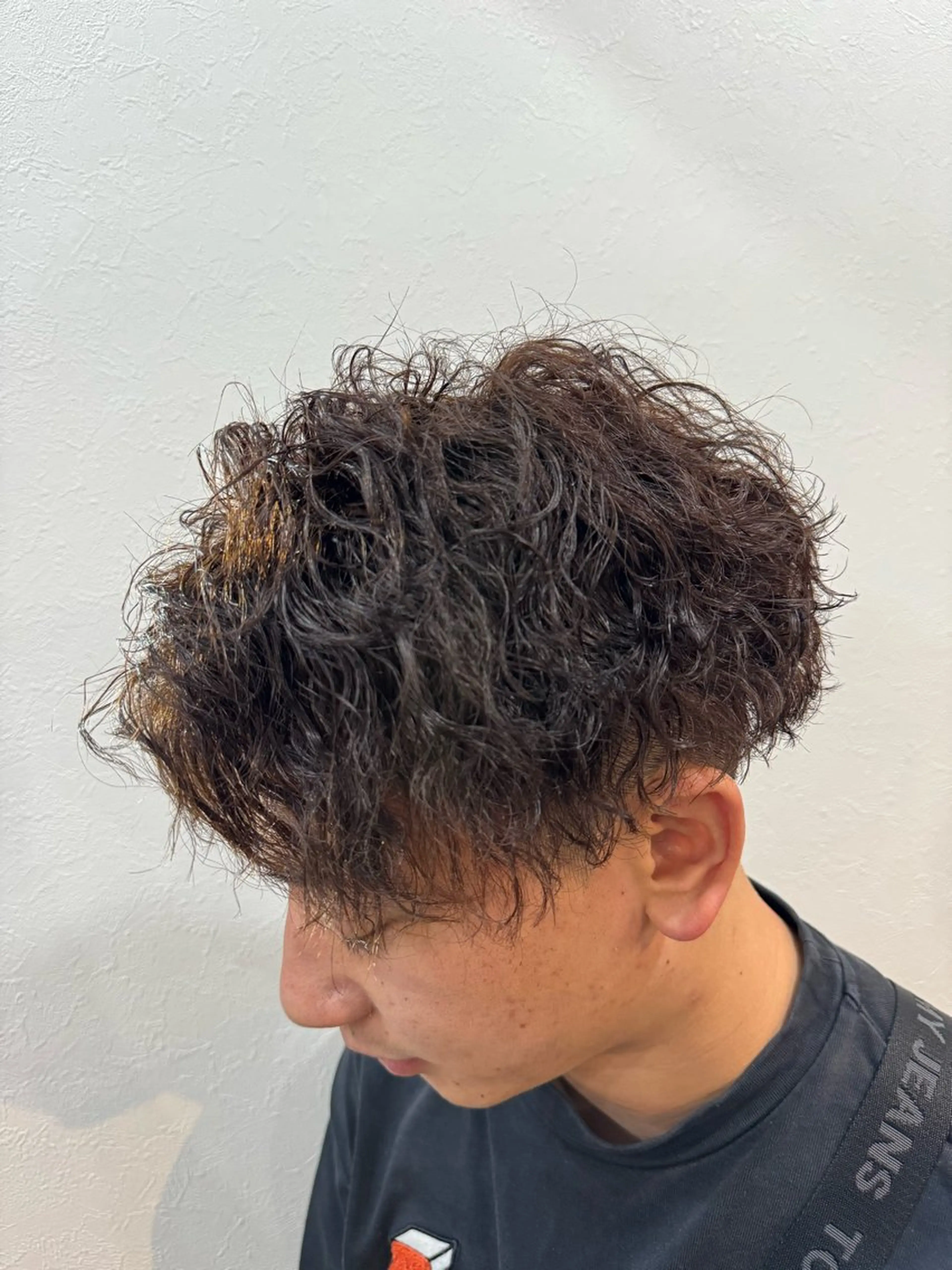 ショート カラー パーマ メンズ 高井 柊のヘアスタイル