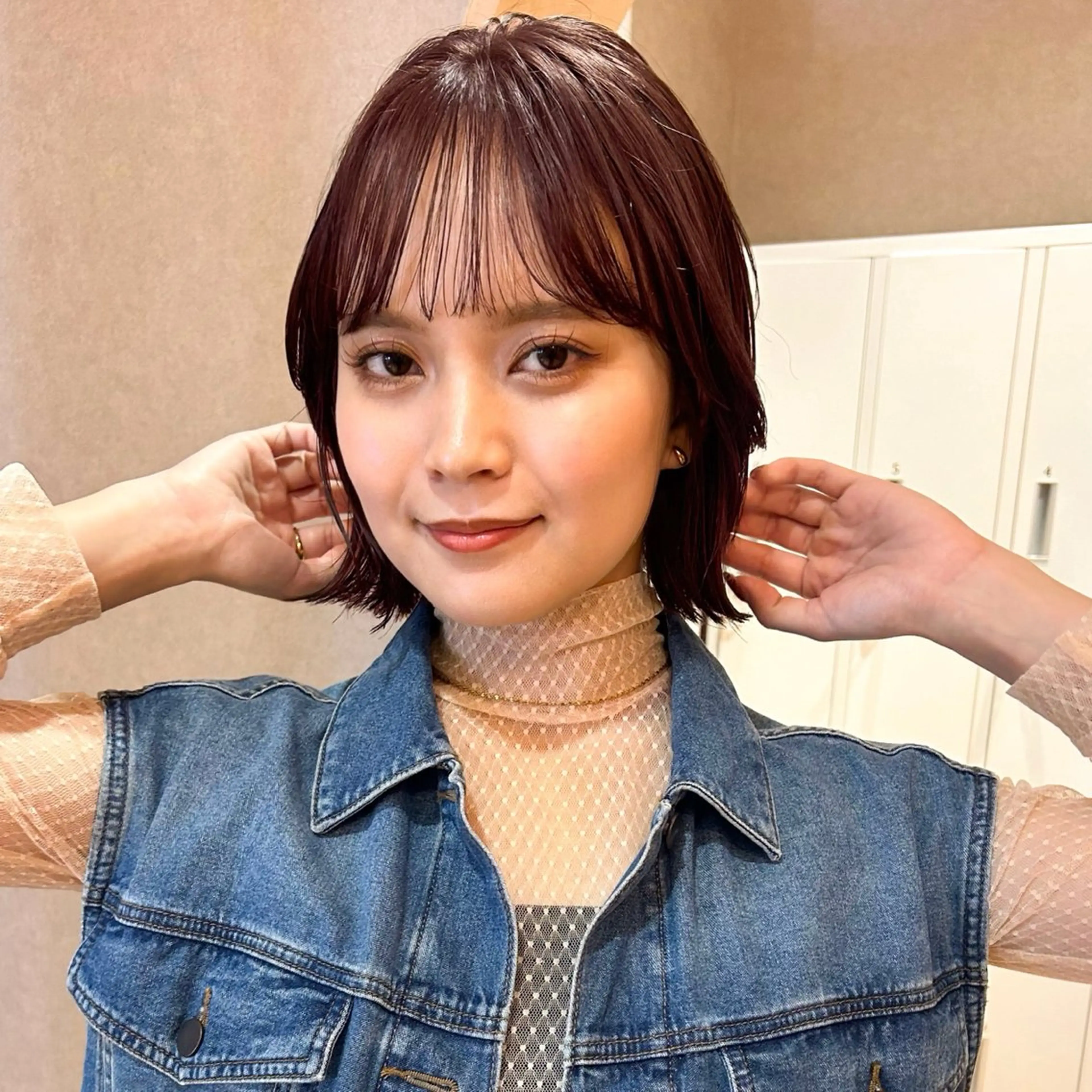 ミディアム カラー ヘアカラー トリートメント このか/似合わせ/ 透明感/ダブルカラーのヘアスタイル