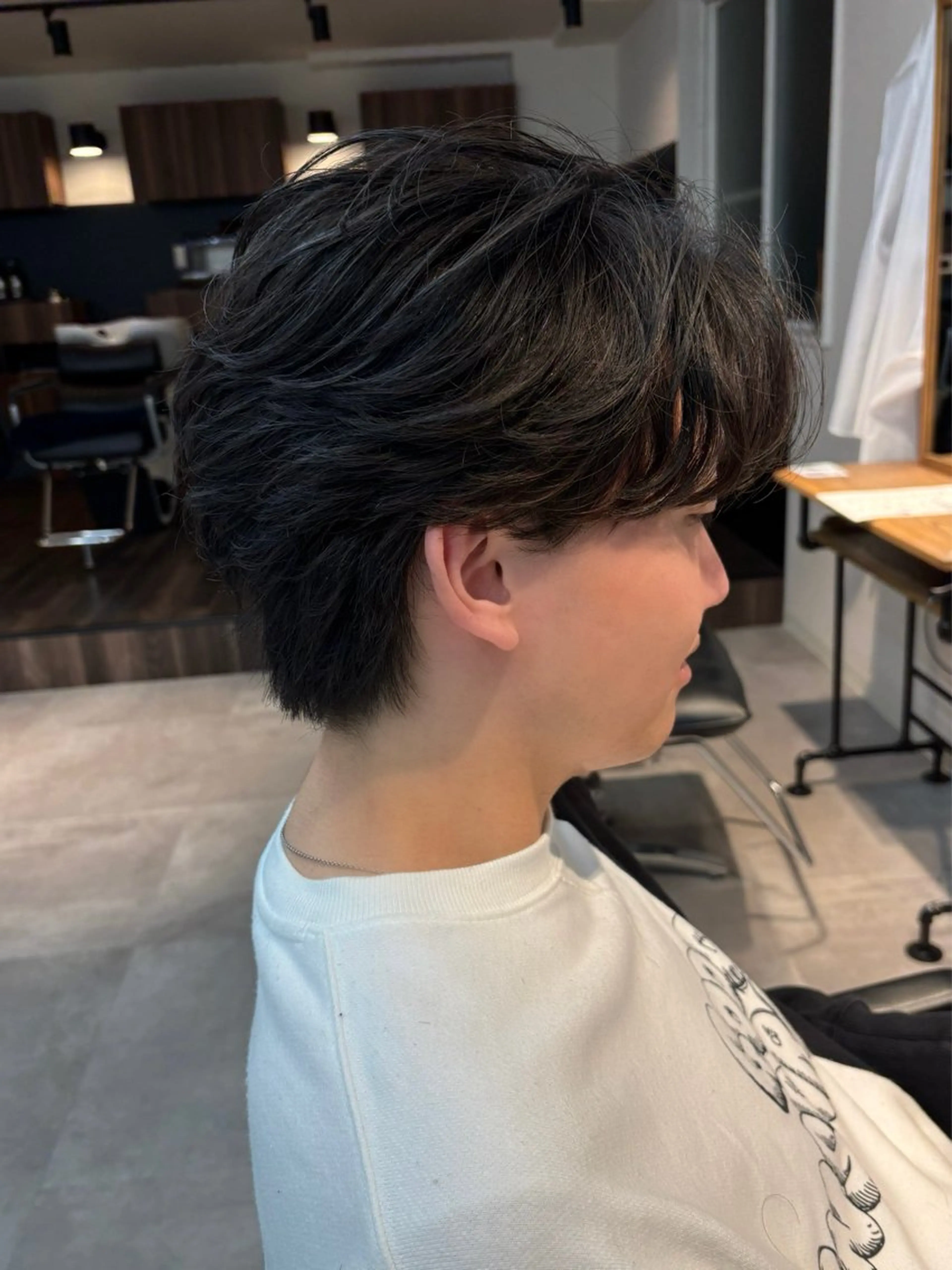 パーマ メンズ フェザーパーマ メンズパーマ カット パーマ フェザーパーマ/韓国 /メンズカット保立のヘアスタイル