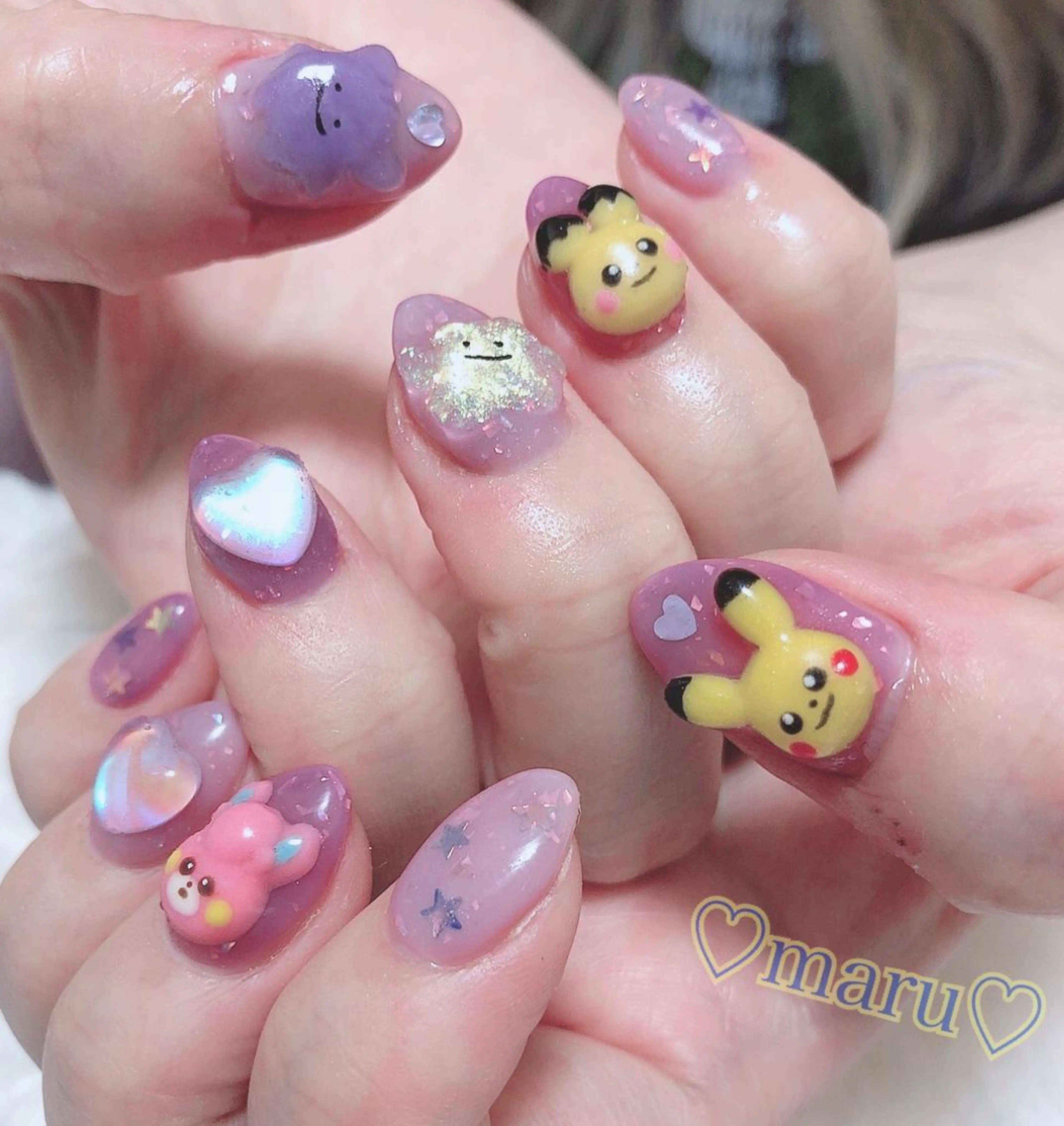 ネイル 持ち込み ハンドネイル フットネイル まるみ ♡のネイルデザイン