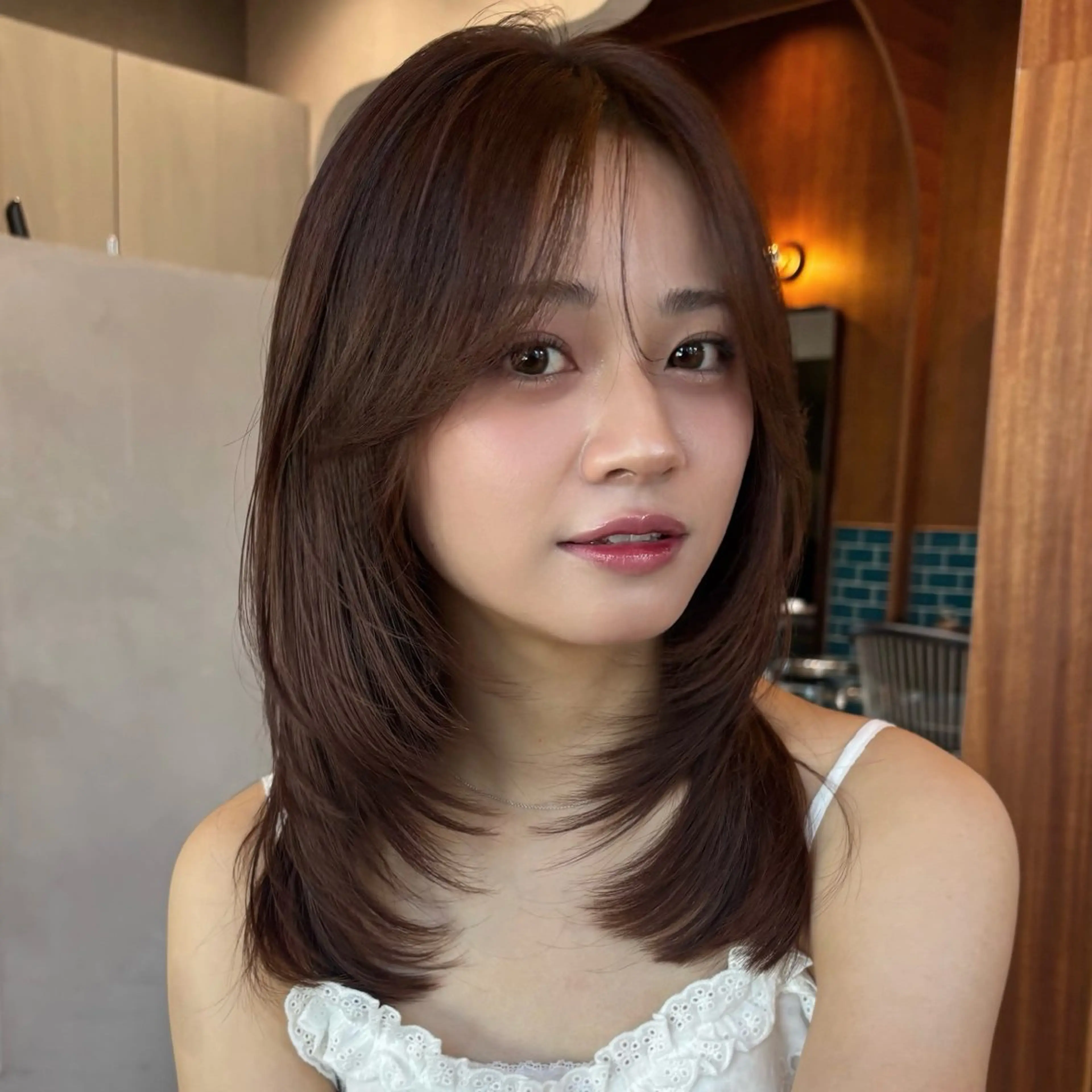 ミディアム レイヤーくびれヘア アレンジmanakaのヘアスタイル