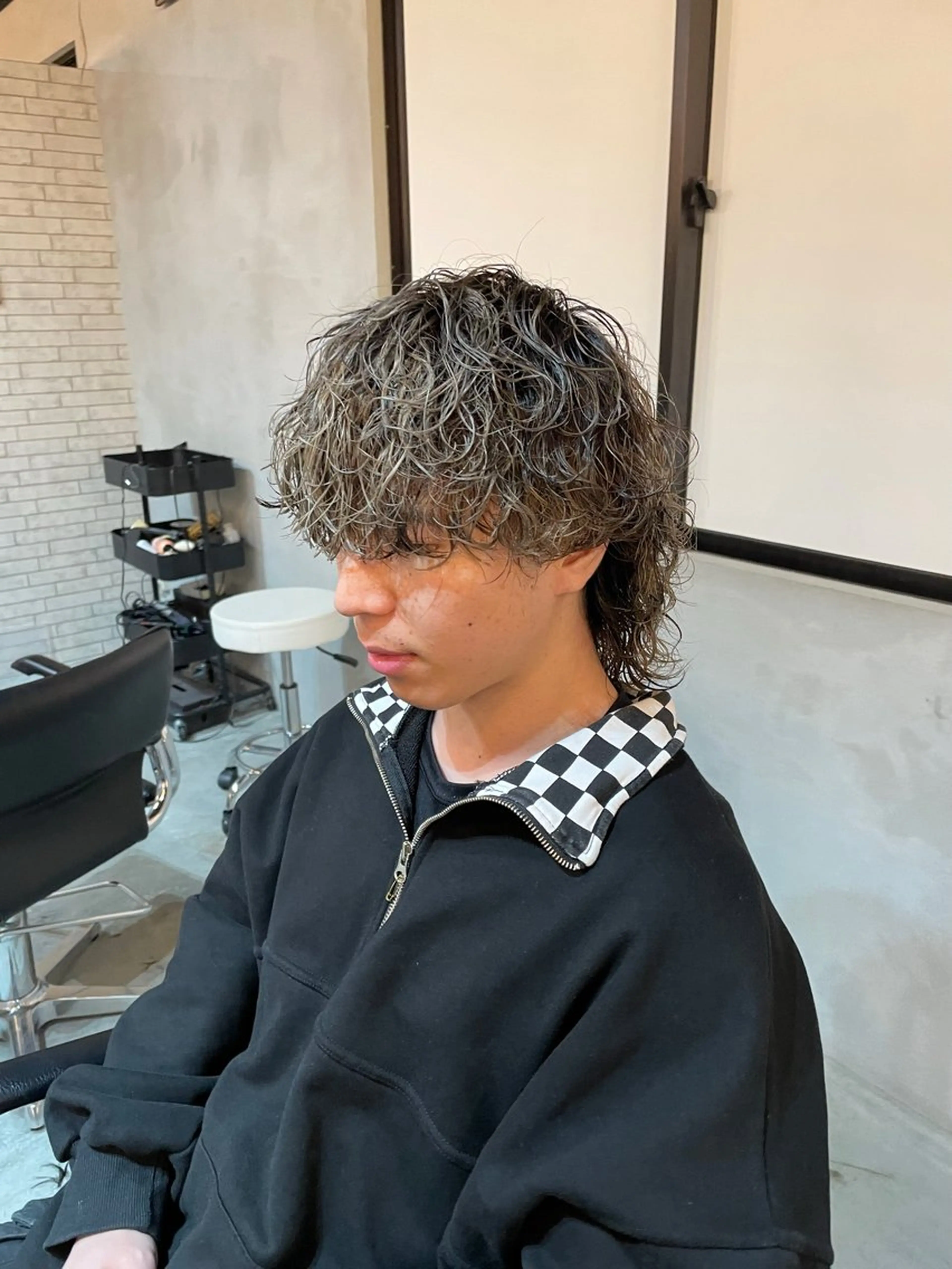 ショート パーマ メンズ シャドウパーマ/縦落 ちパーマ 大久保拓実のヘアスタイル