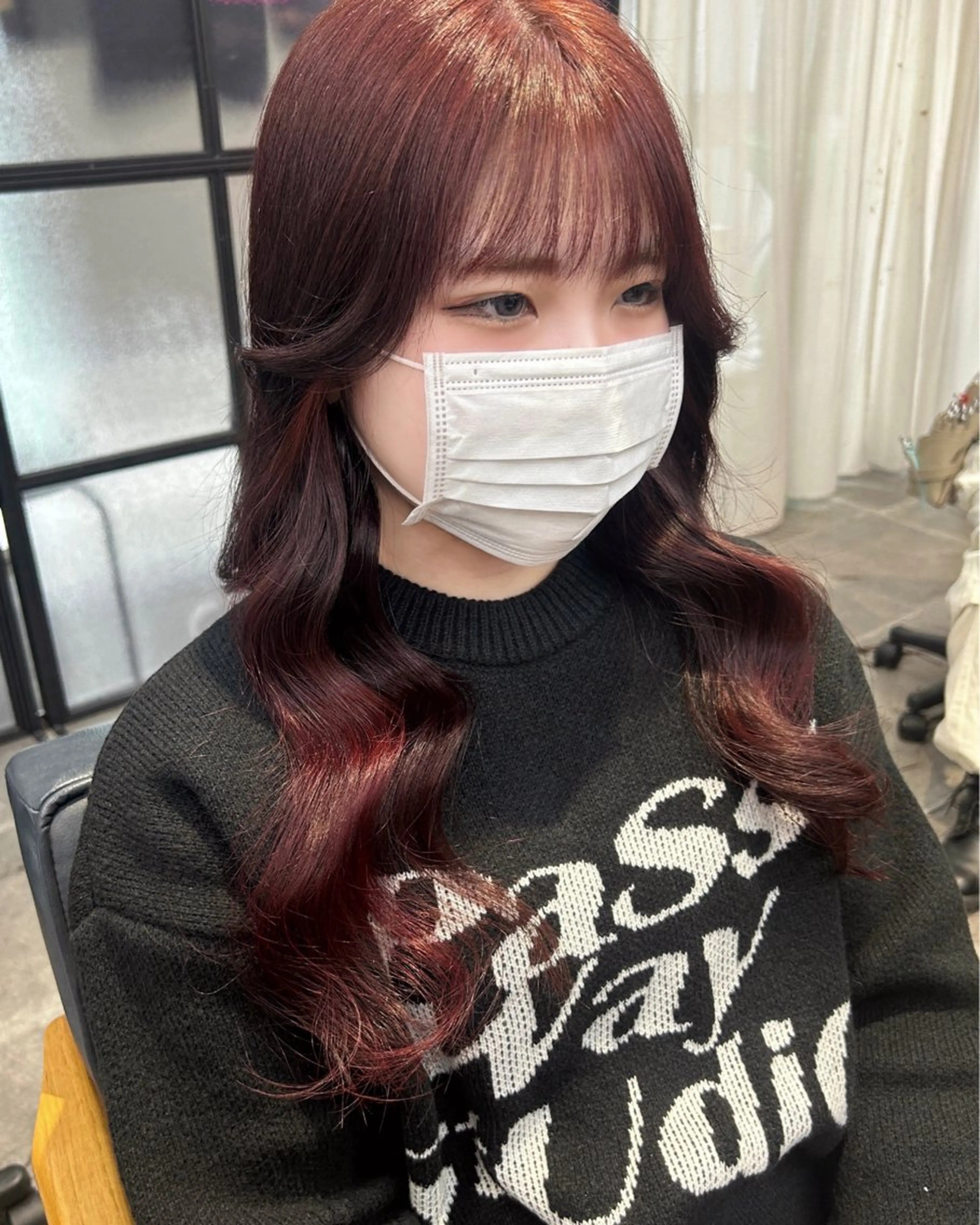 ロング カラー ブリーチ ダブルカラー ブリーチなしカラー ヘアカラー トリートメント newi梅田🫧韓国 ヘア🫧sakiのヘアスタイル