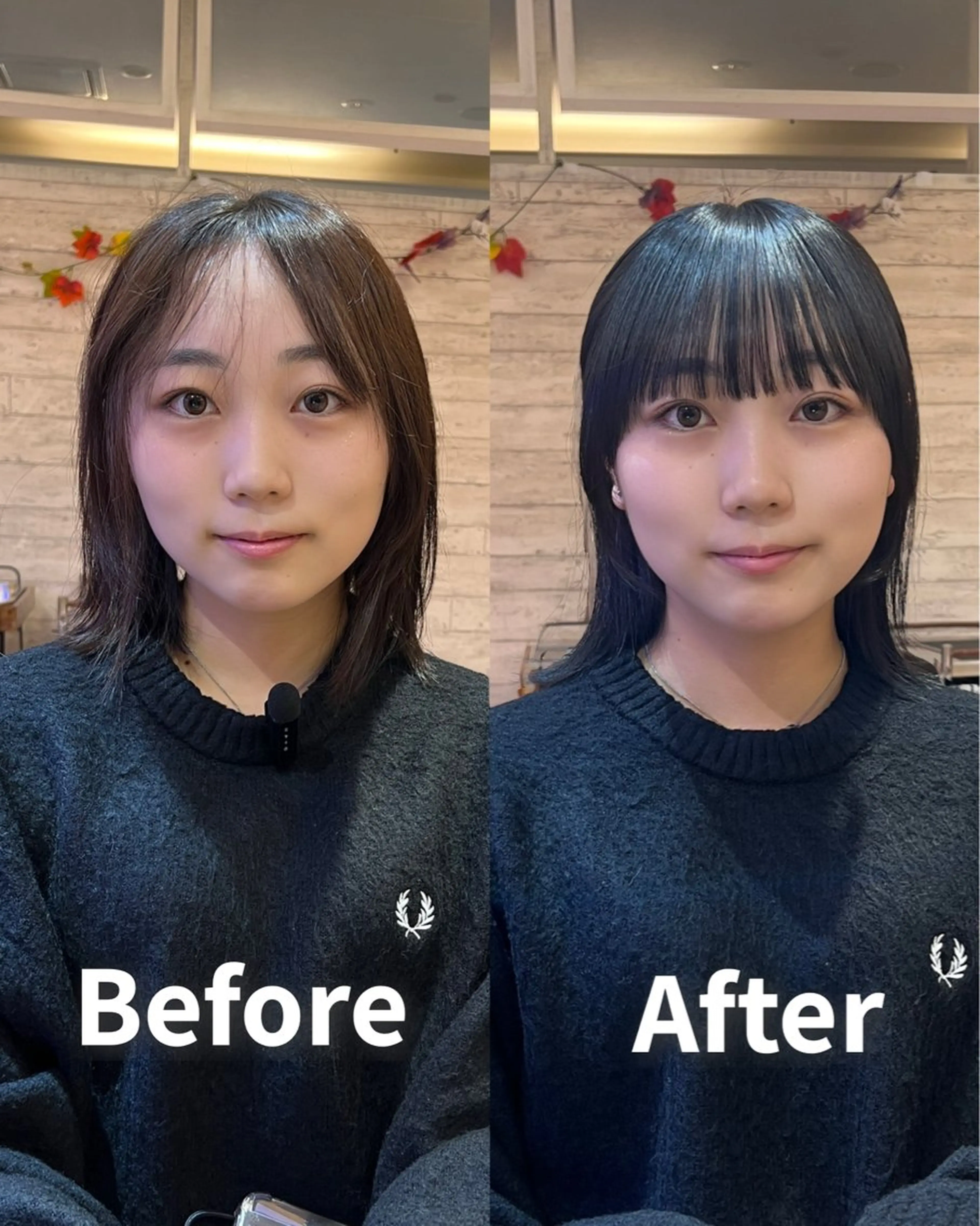 【🗣️撮影にご協力頂ける方限定￥０🗣️】前髪・顔周りカット➕前髪ストレート(前髪縮毛矯正)　⚠️詳細ありの写真