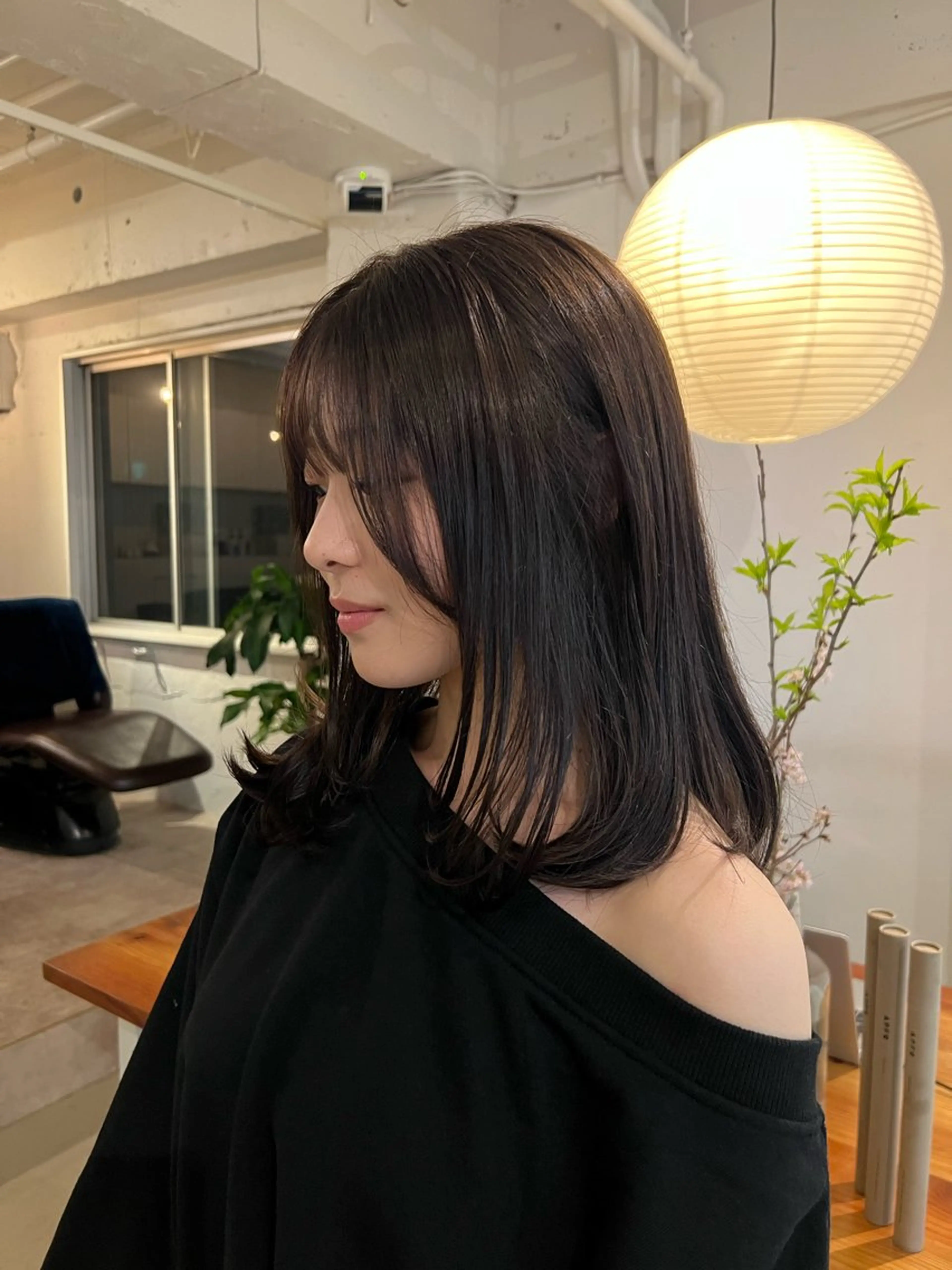 セミロング ヘアカラー 北見 桃夏のヘアスタイル