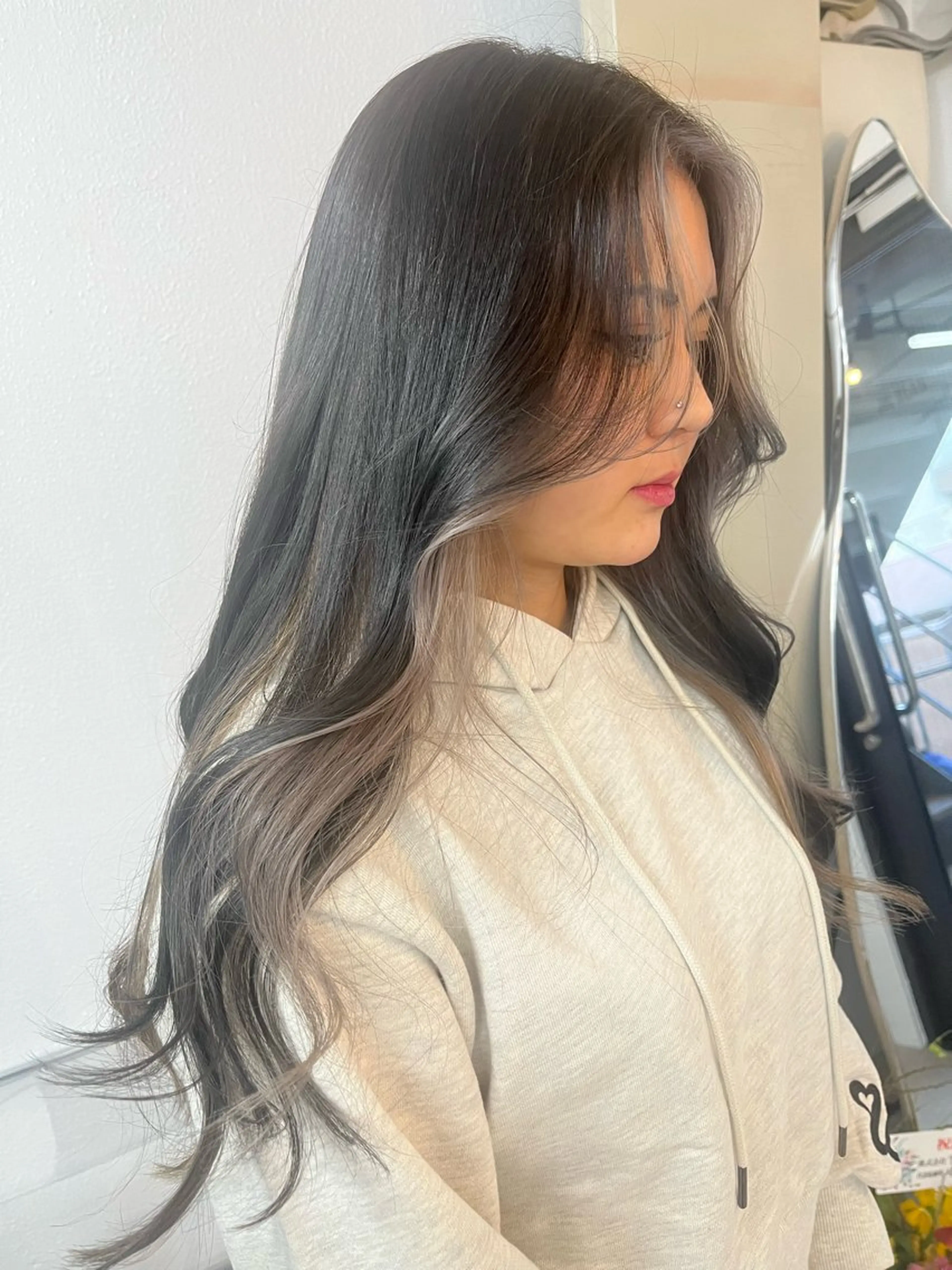 ロング カラー JIL BLAN 京都所属・RU RIのヘアスタイル